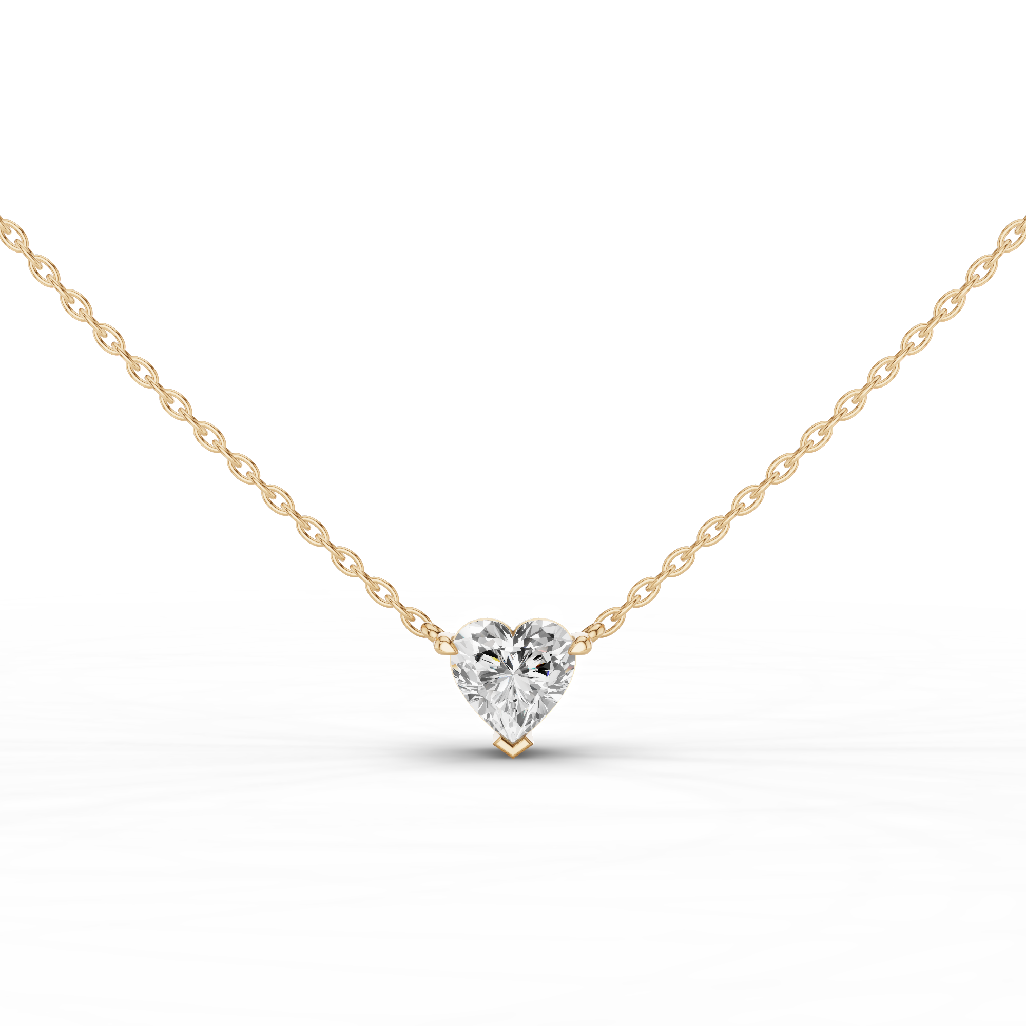 Solitaire Heart Necklace 4 CT
