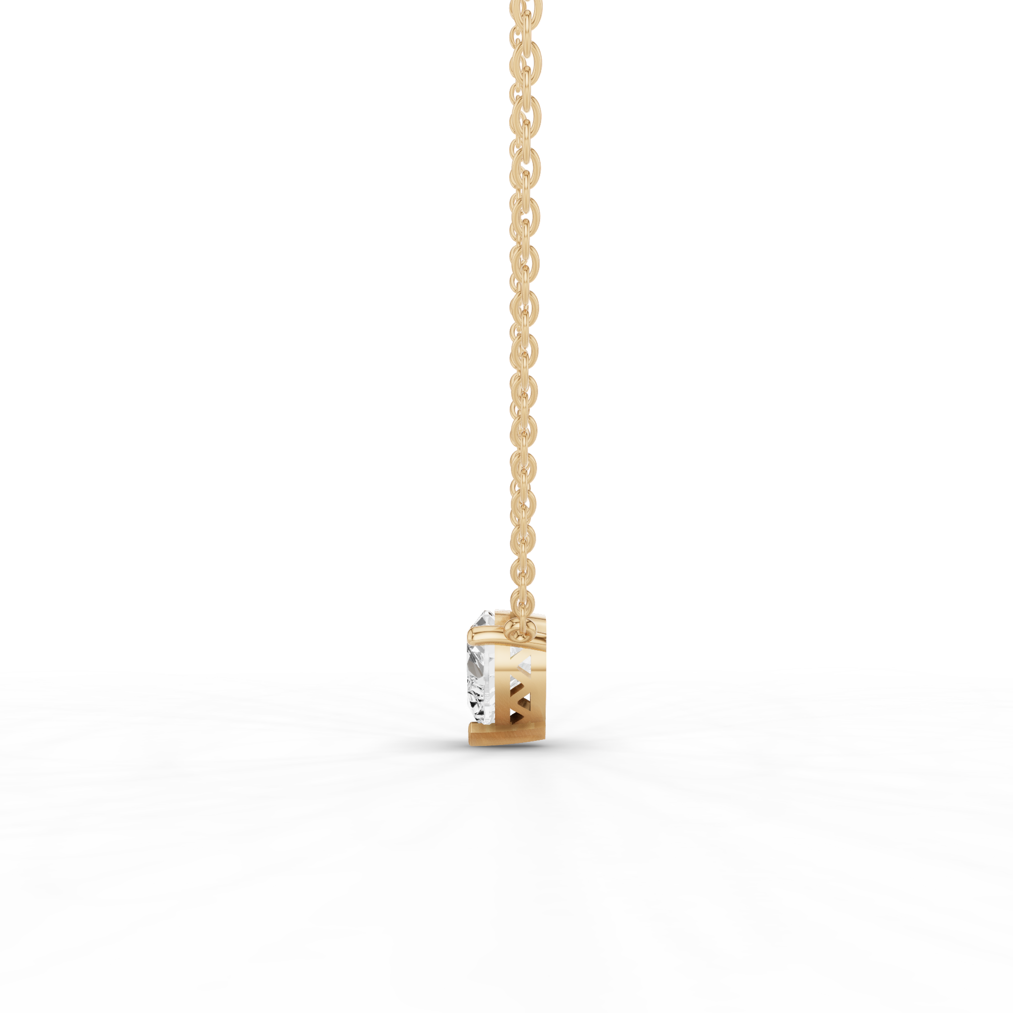 Solitaire Heart Necklace 2 CT