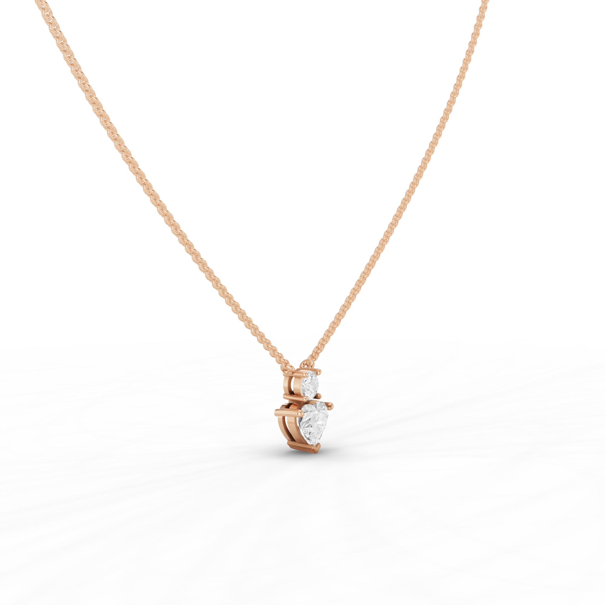 Heart Diamond Necklace 1.7 CT