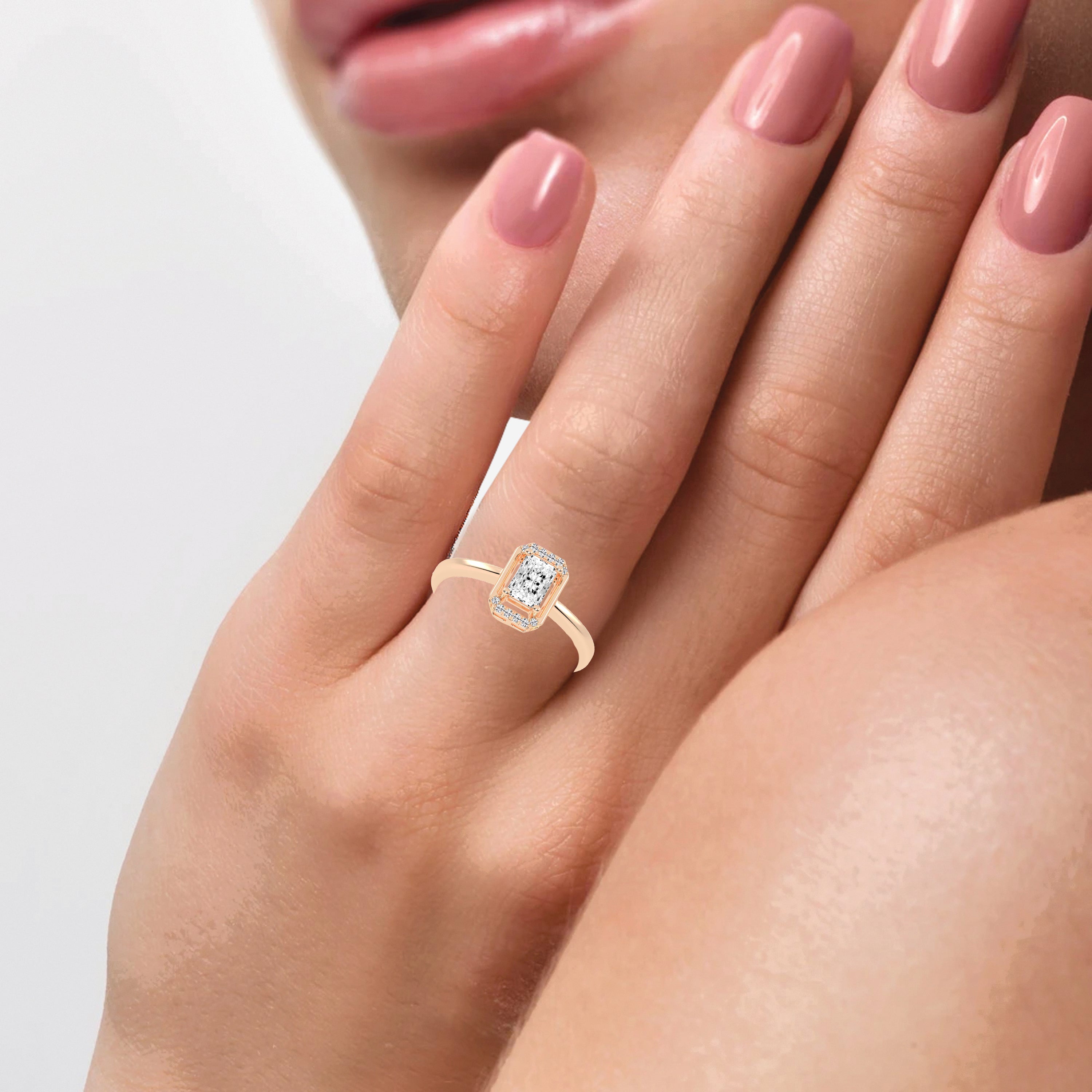 Oval Pave Engagement Ring