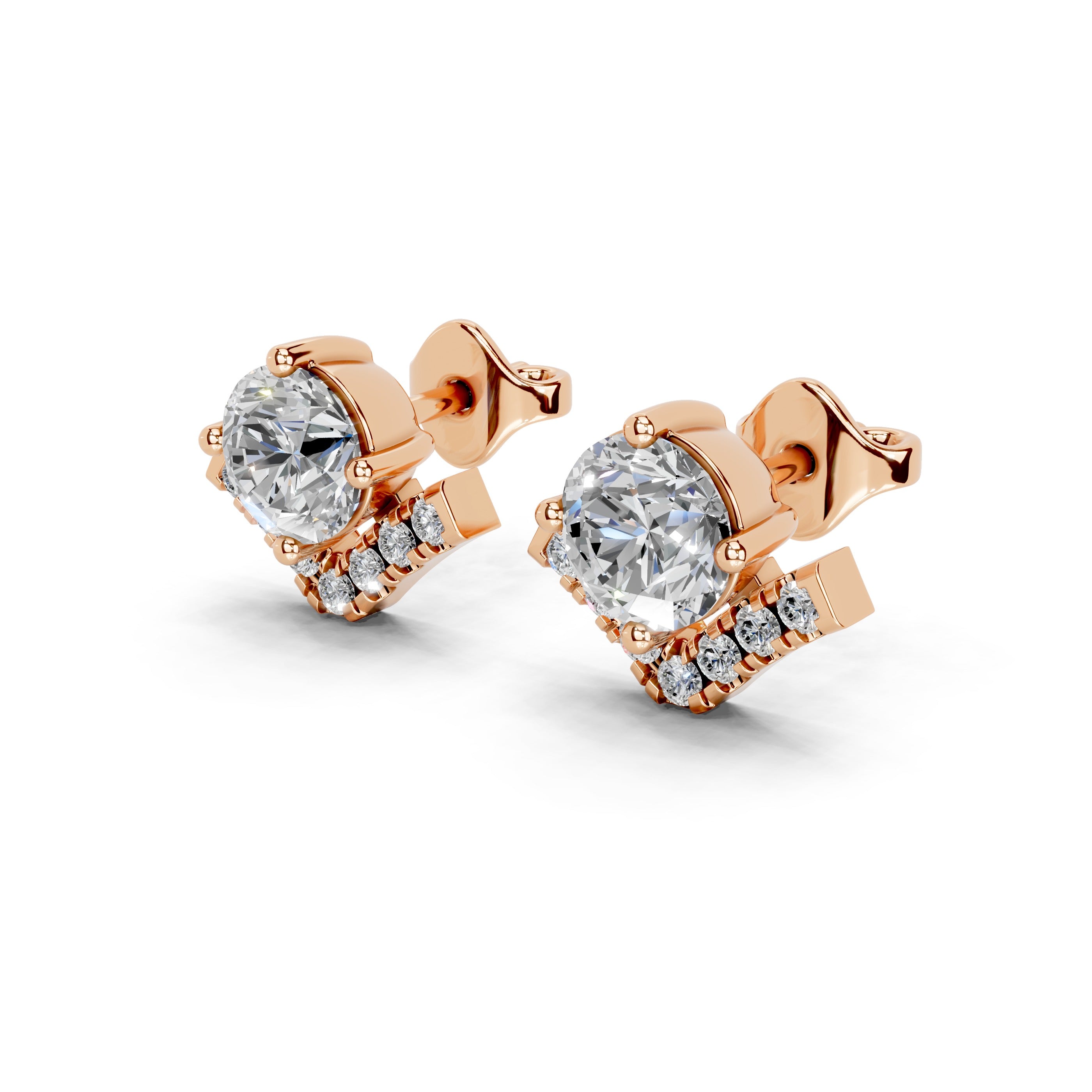 Emerging Round Stud Earrings