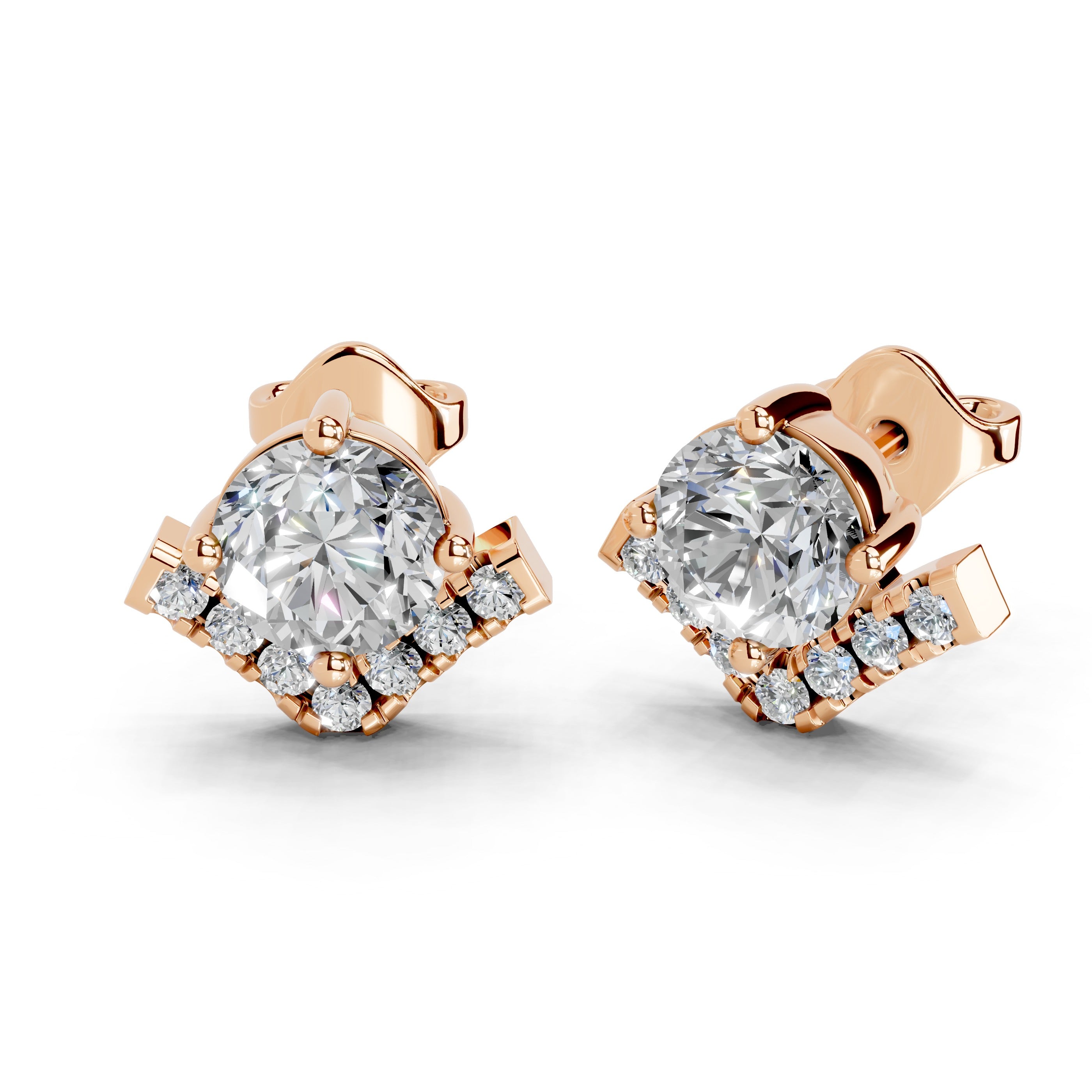 Emerging Round Stud Earrings