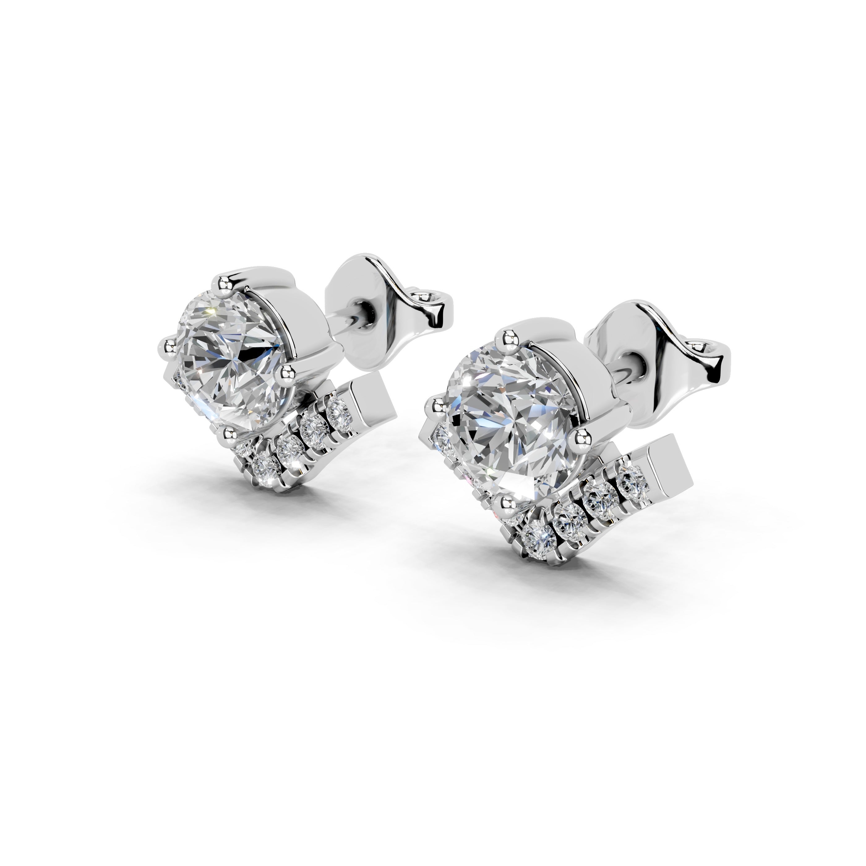 Emerging Round Stud Earrings