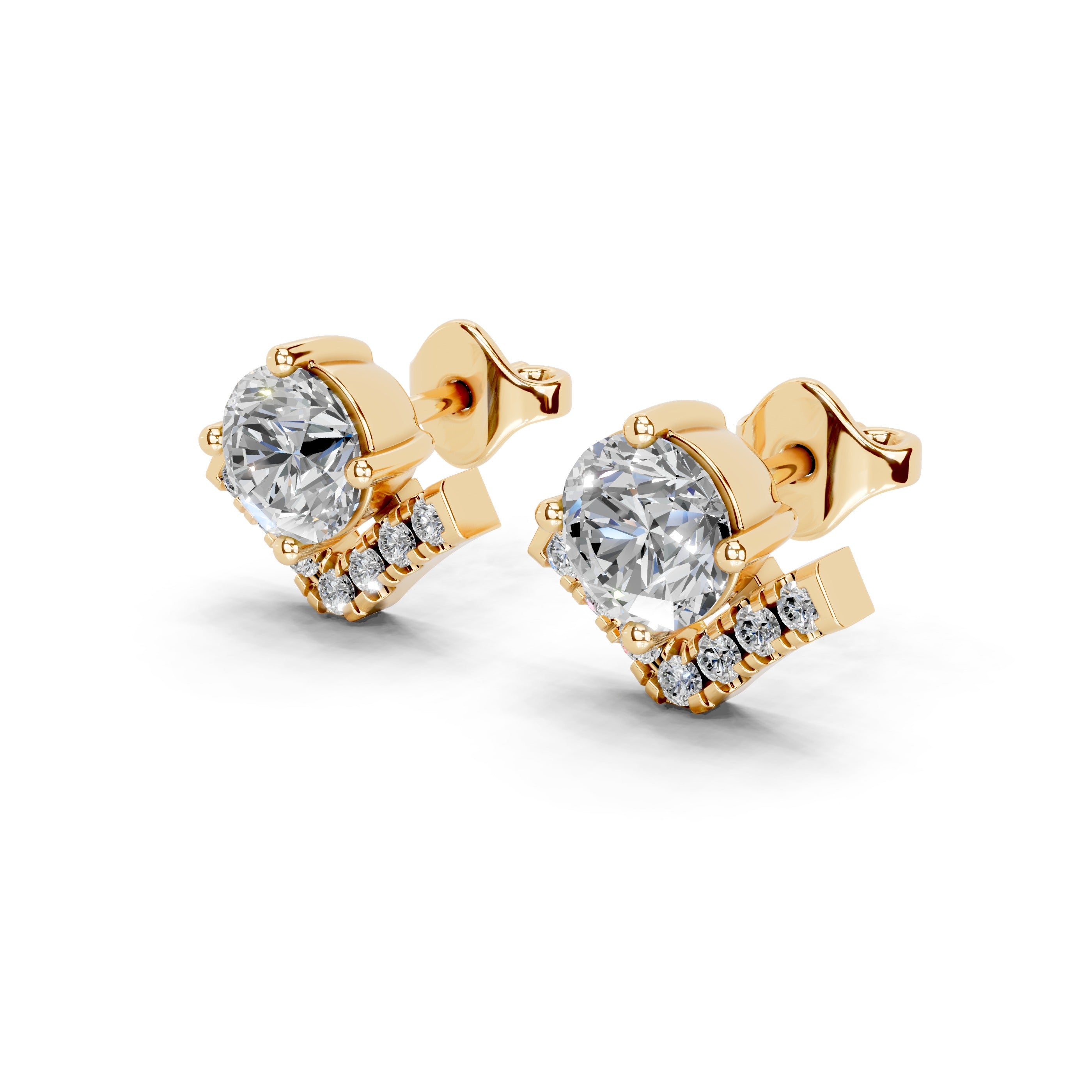 Emerging Round Stud Earrings