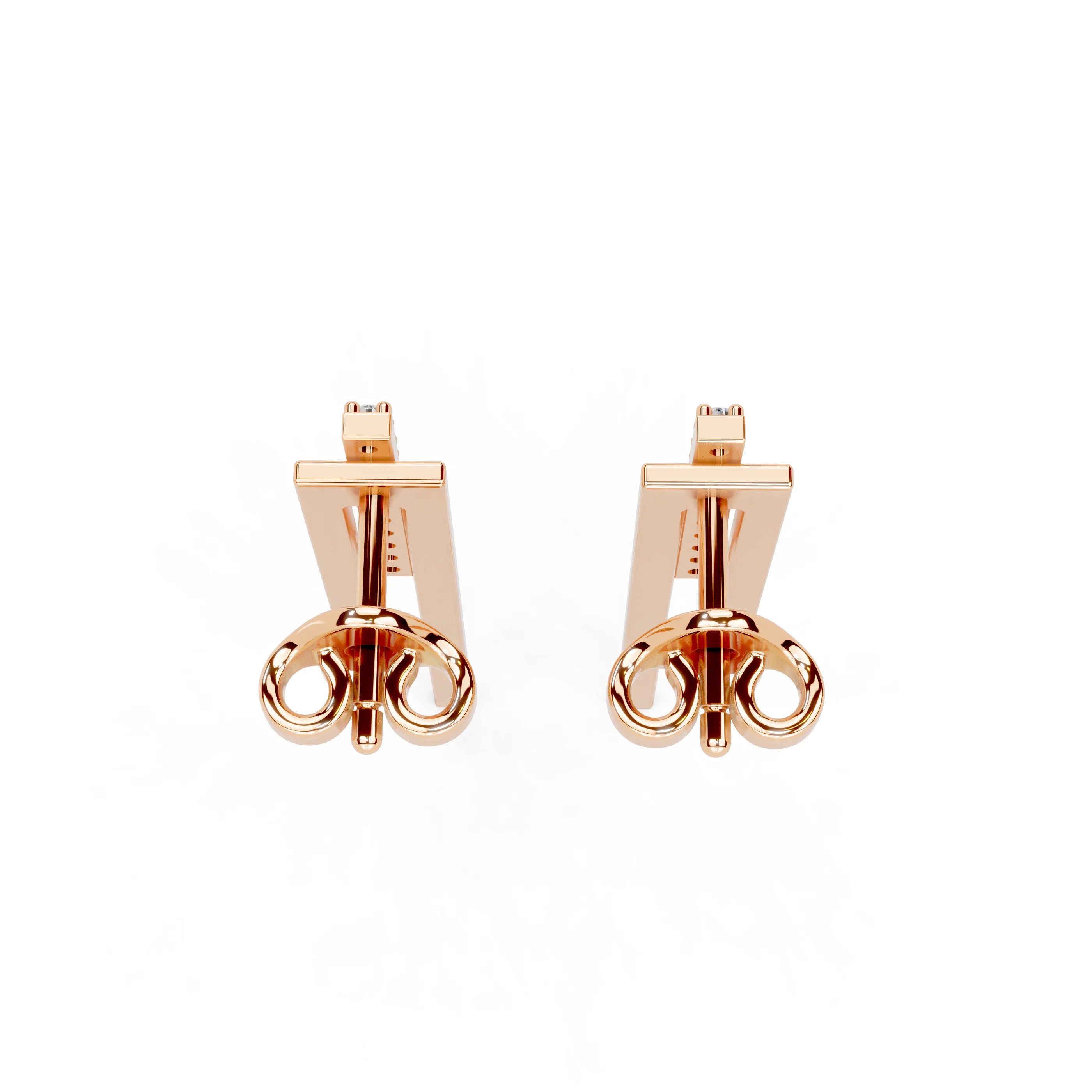 Diamond Bar Drop Earrings