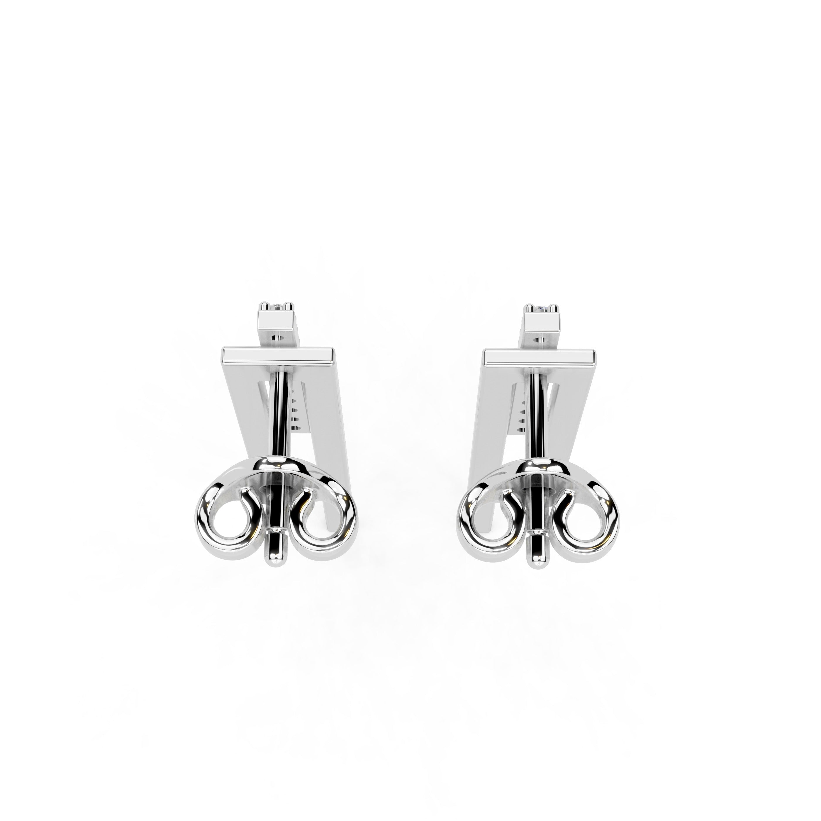 Diamond Bar Drop Earrings