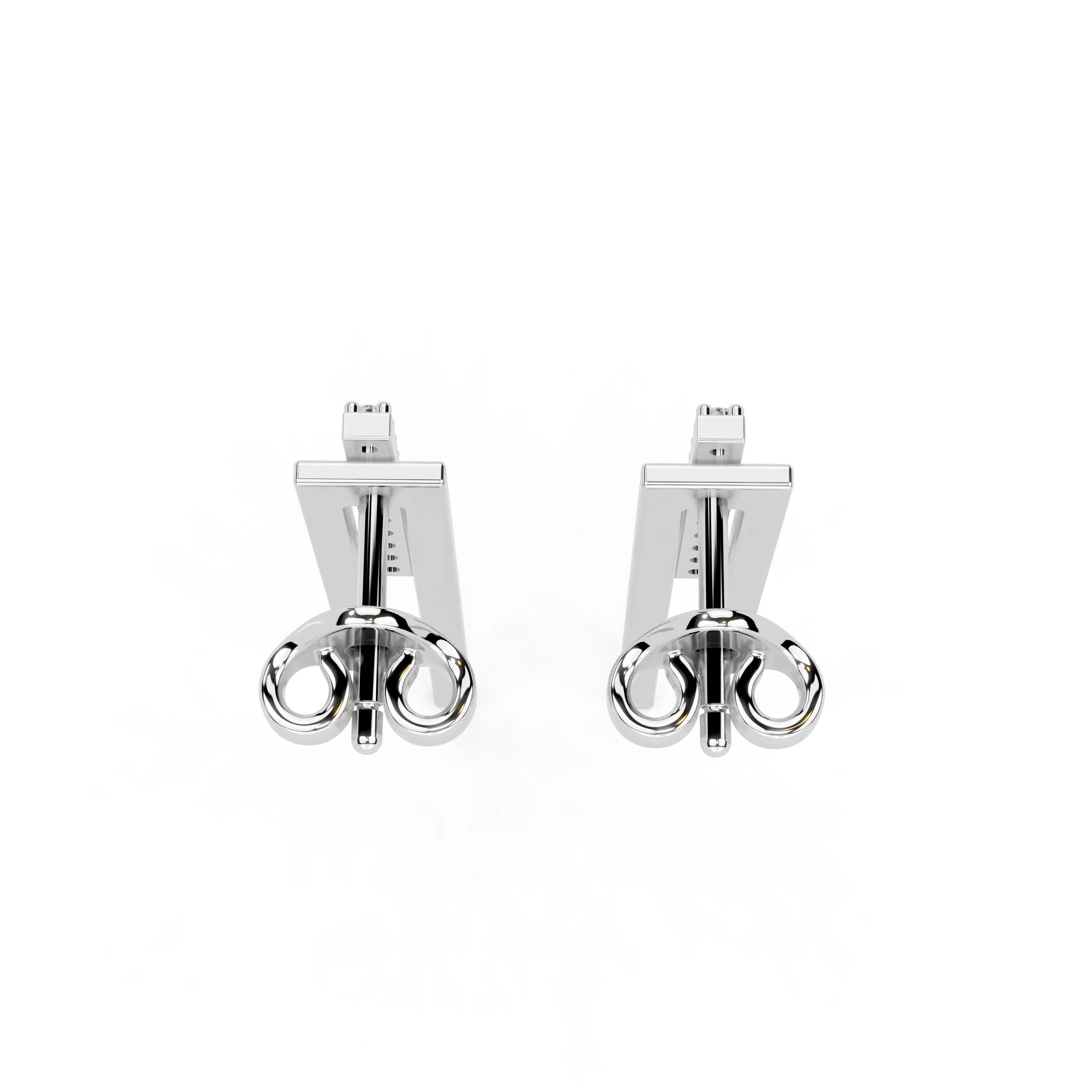 Diamond Bar Drop Earrings
