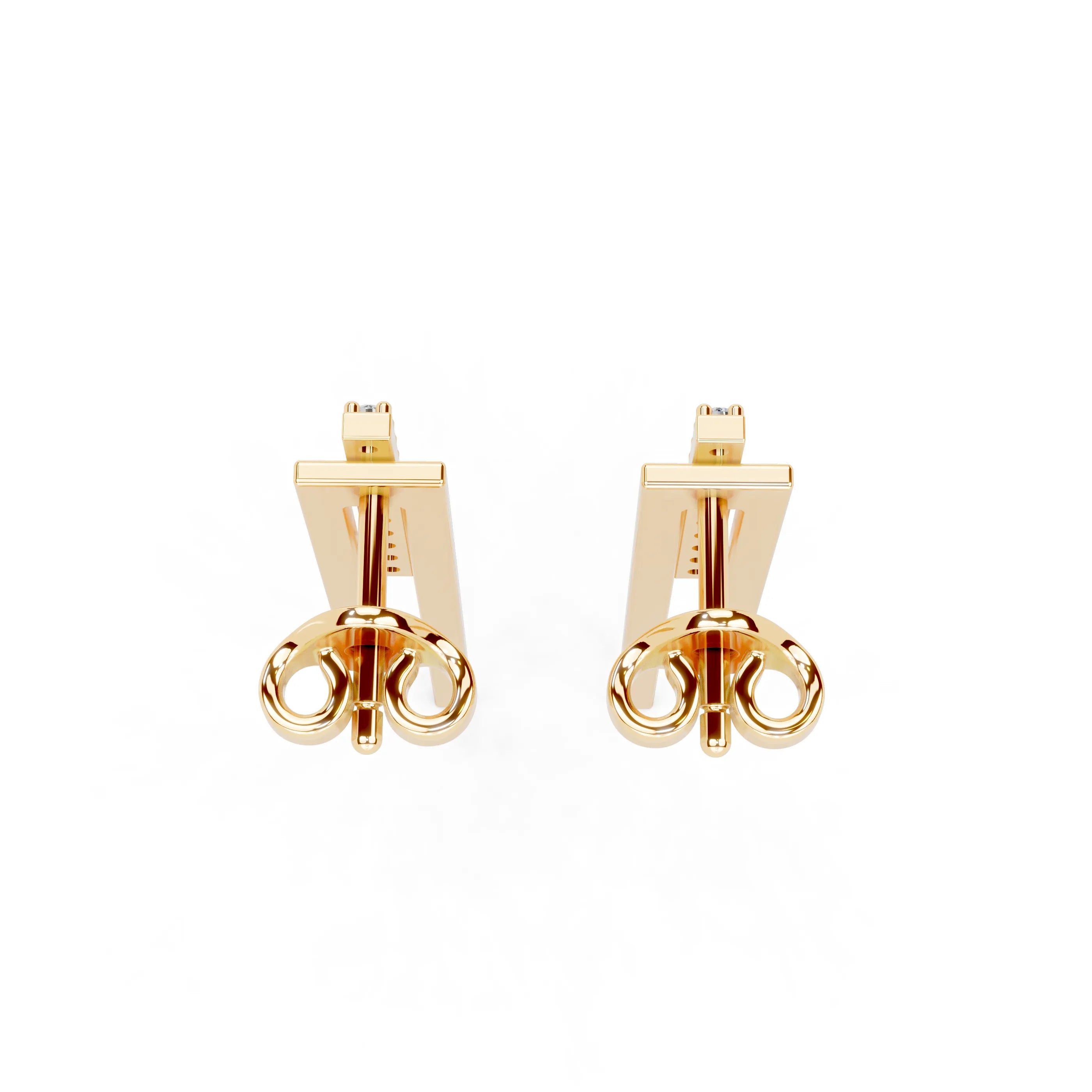Diamond Bar Drop Earrings