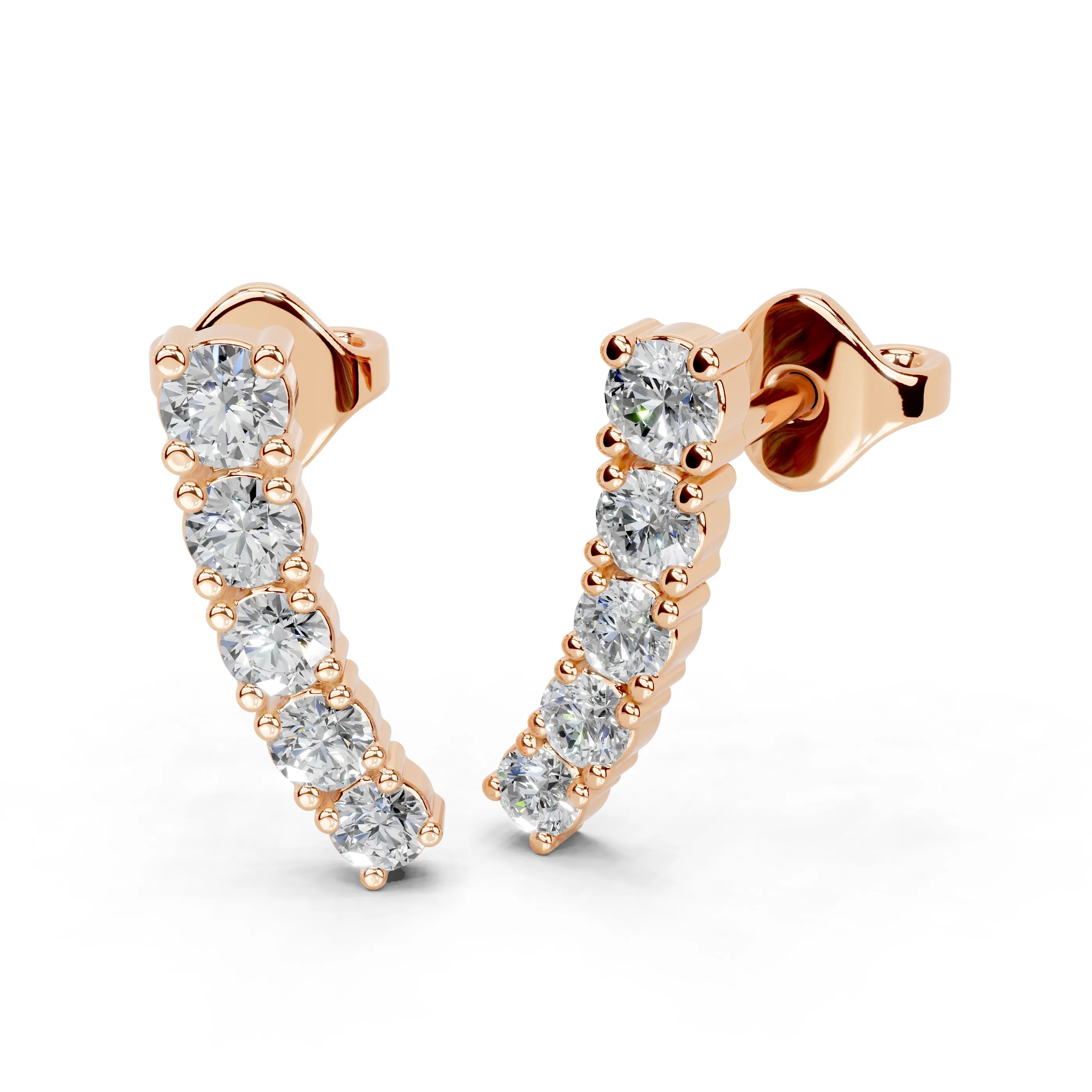 Curved Climber Earrings