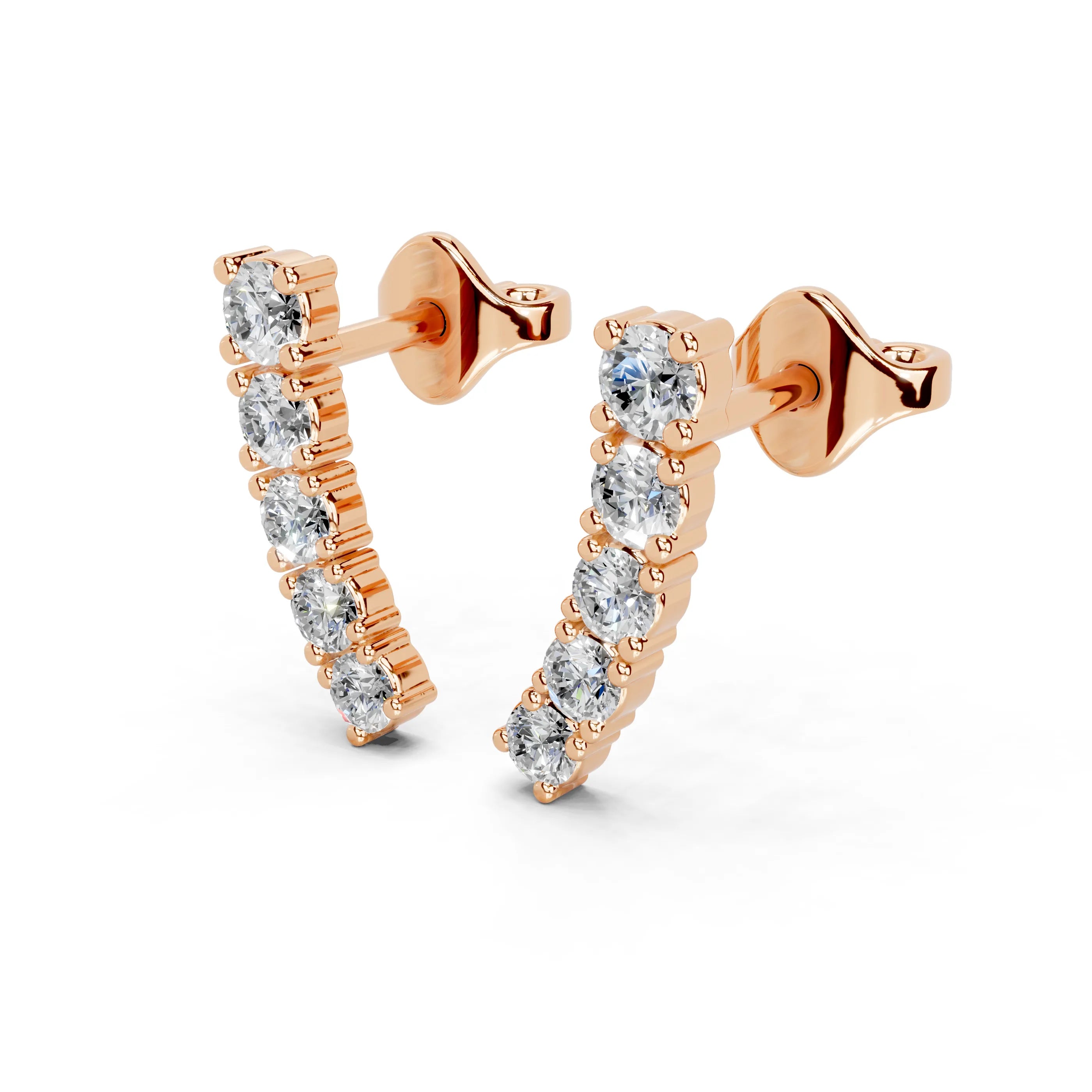 Curved Climber Earrings
