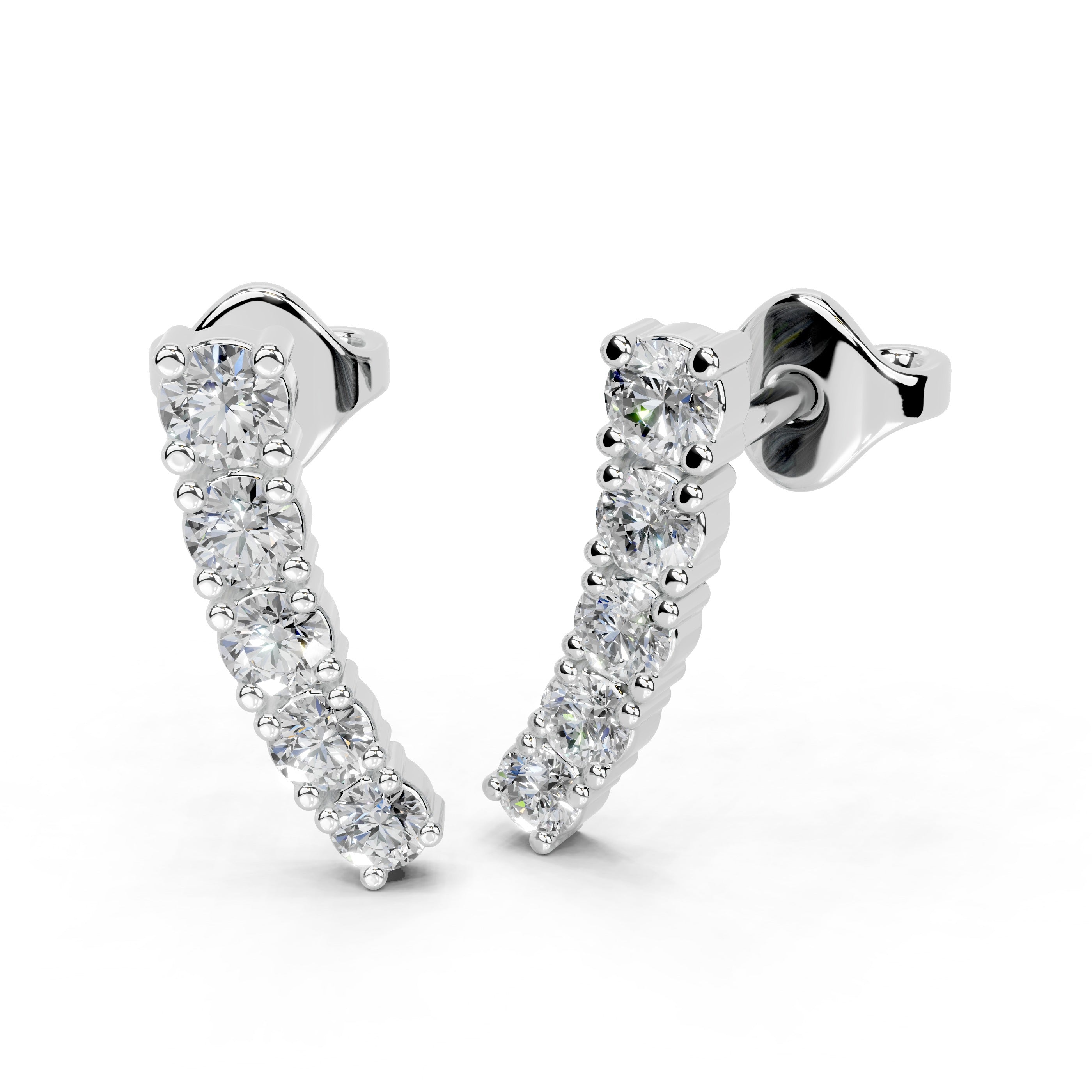 Curved Climber Earrings