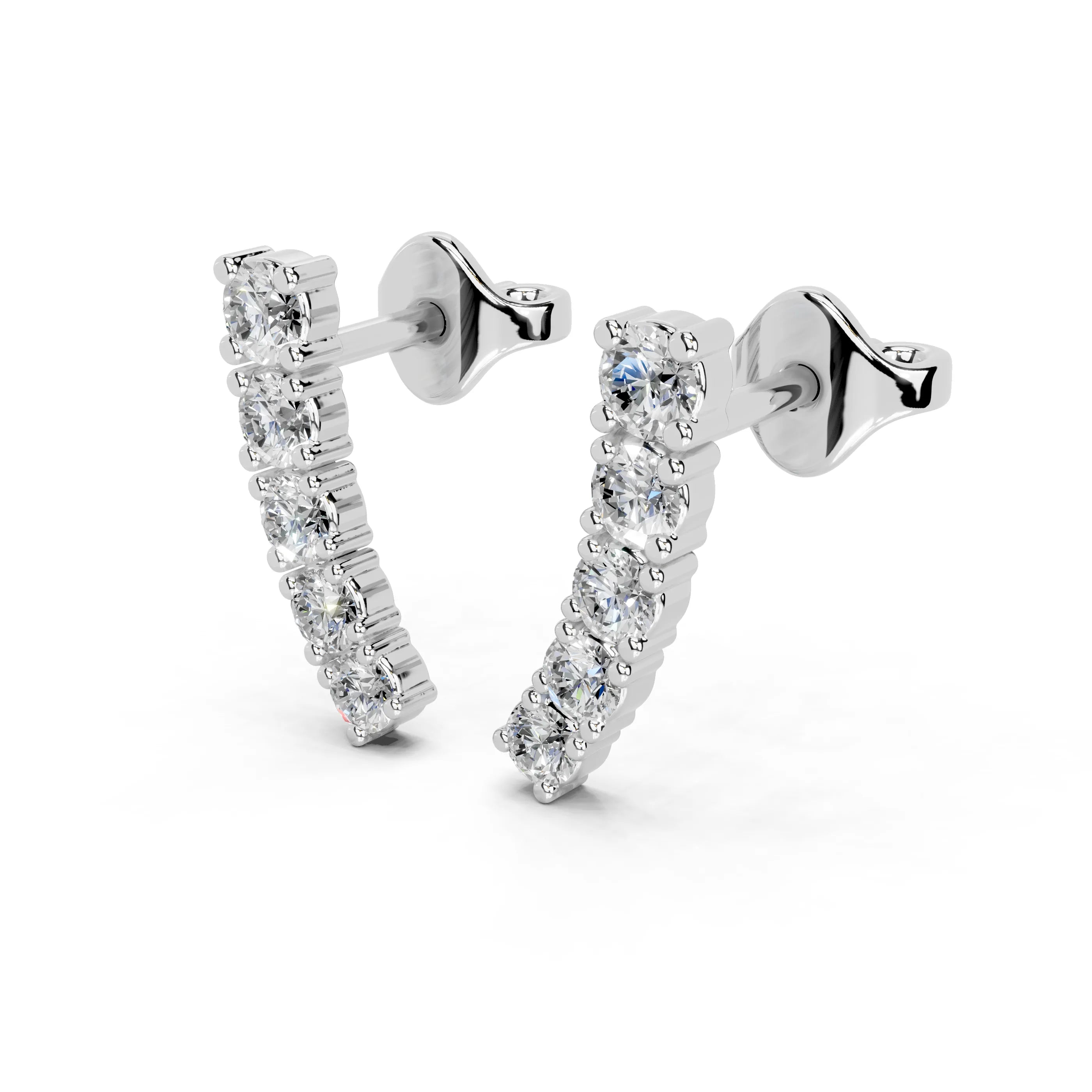 Curved Climber Earrings