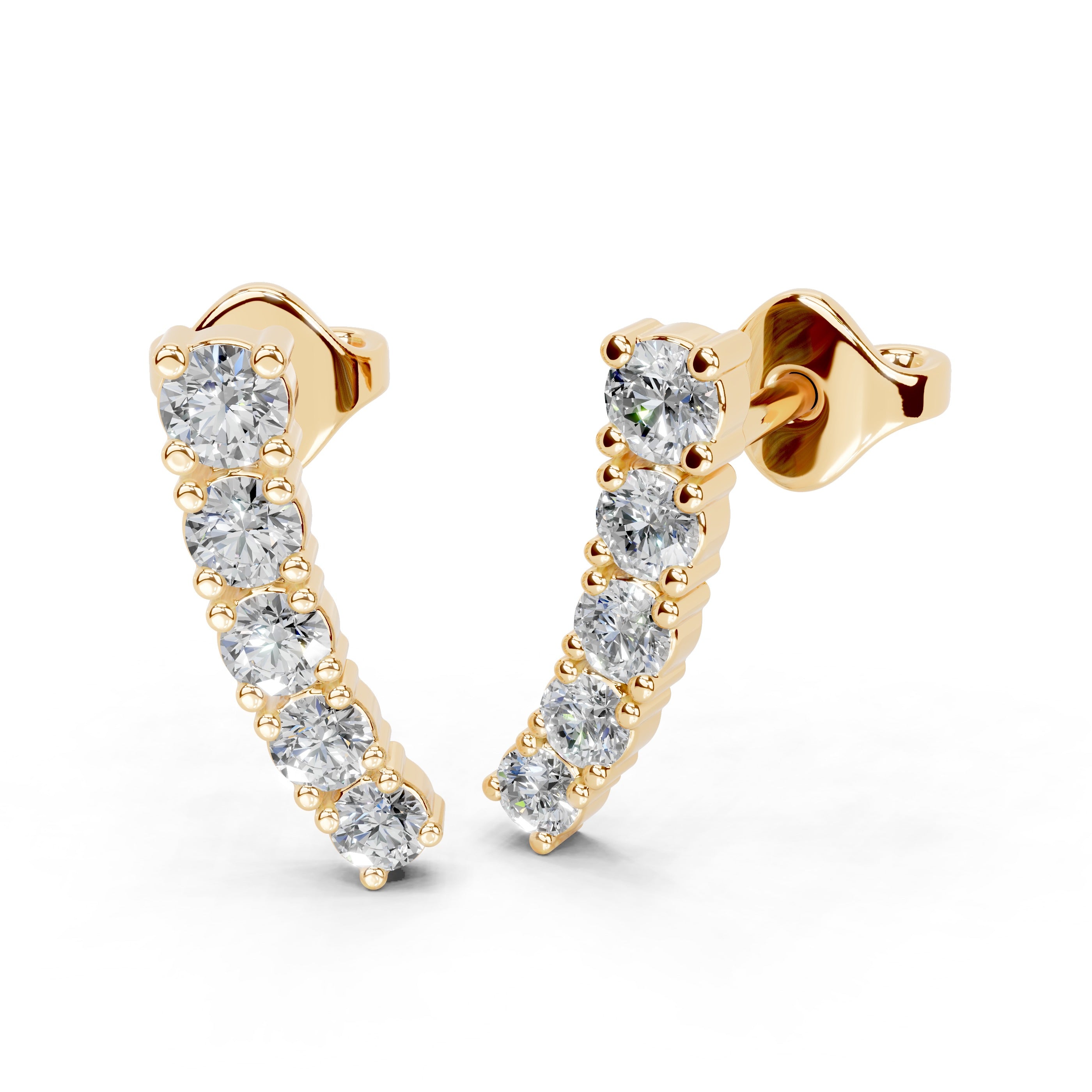 Curved Climber Earrings