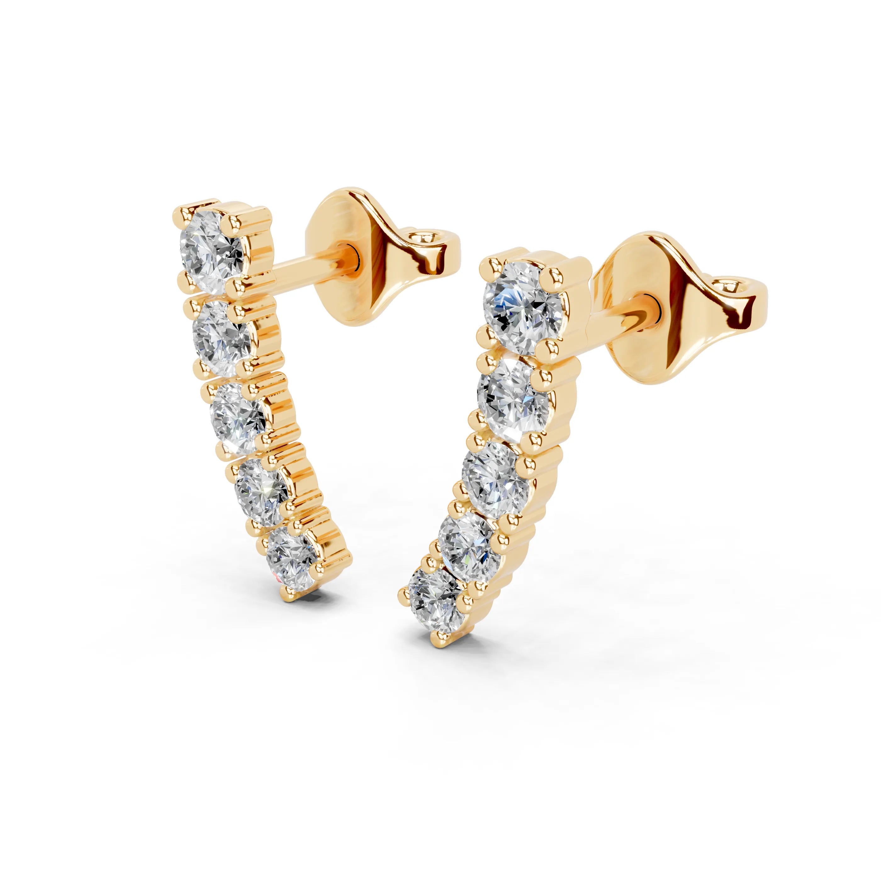 Curved Climber Earrings