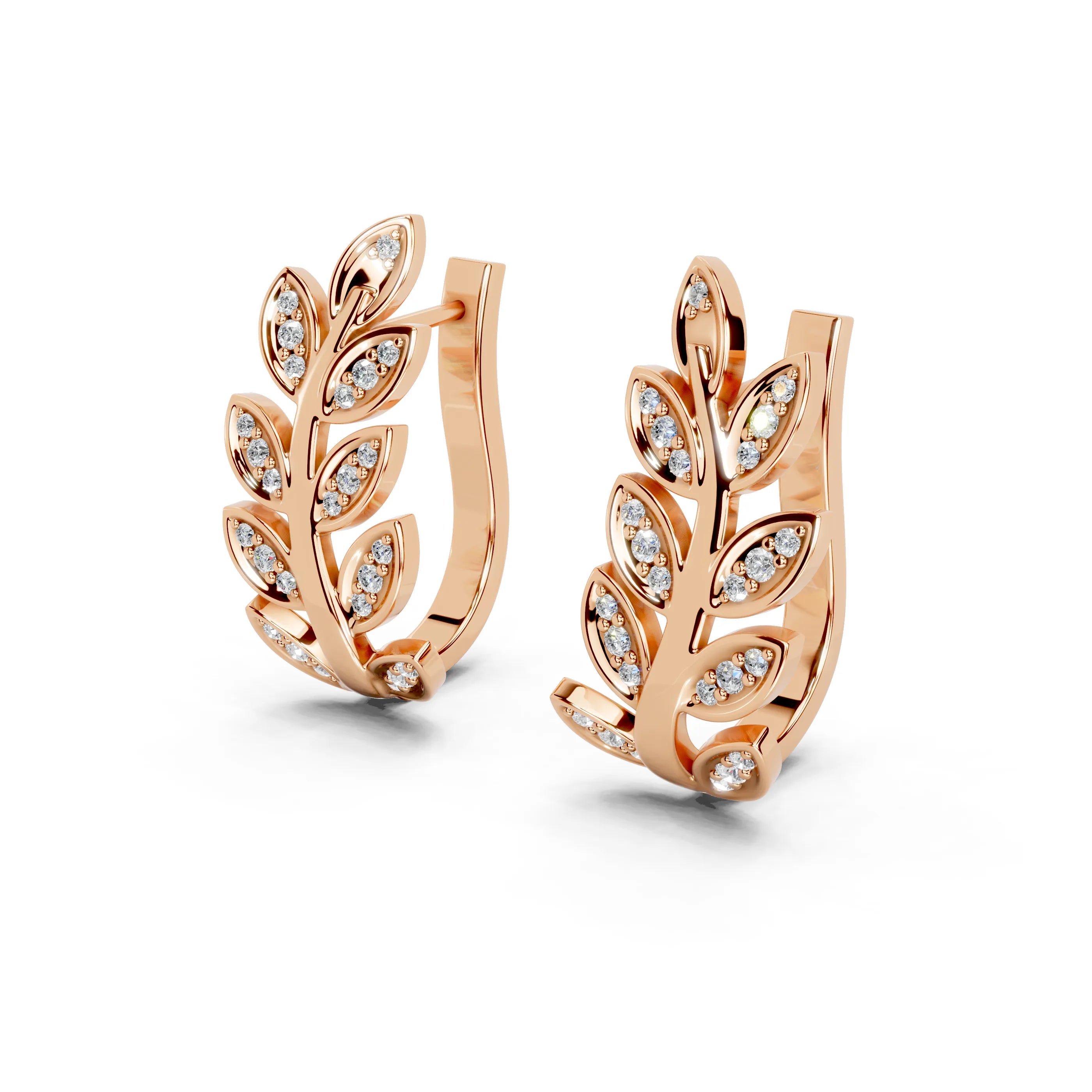 ラウンドダイヤモンドアクセントピアス