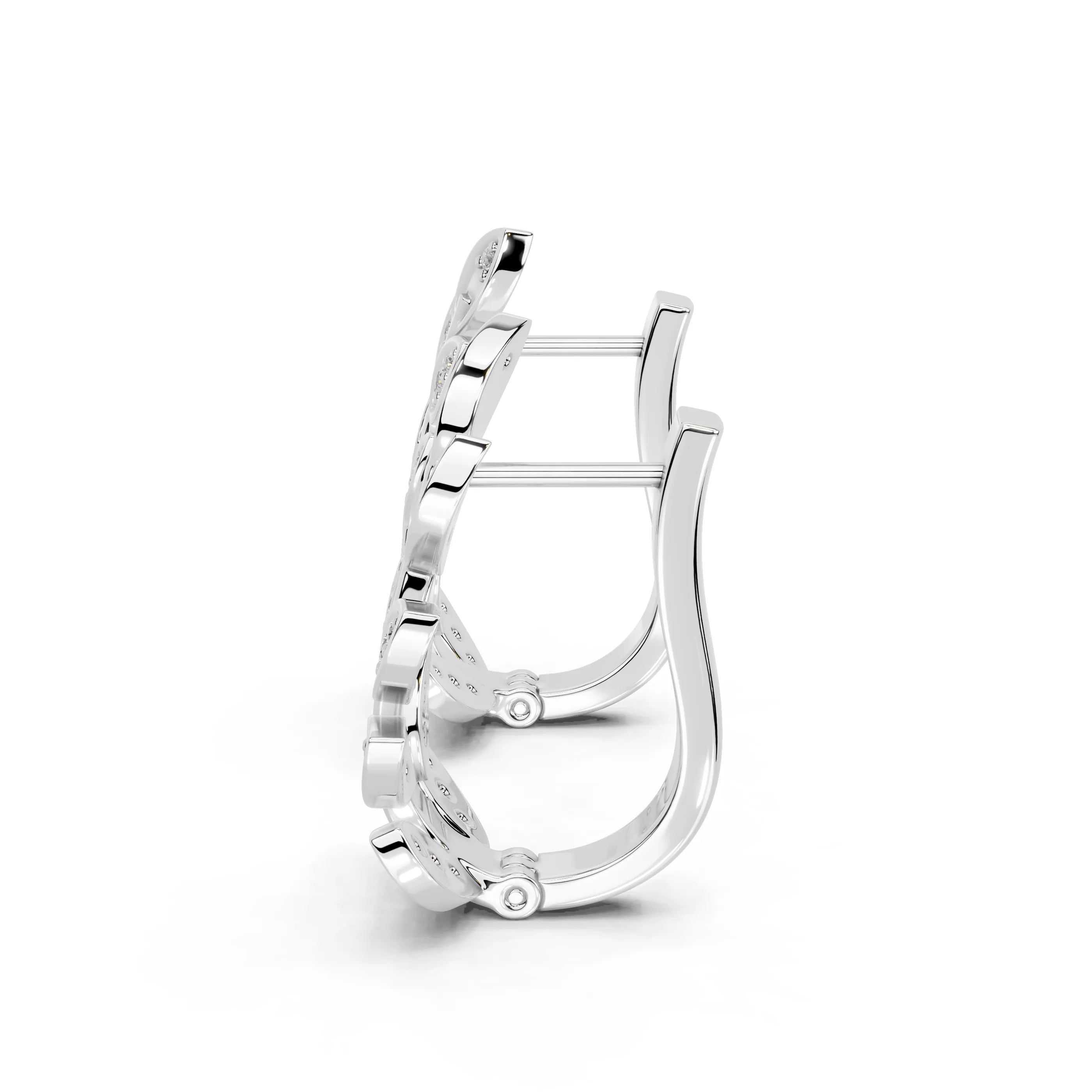 ラウンドダイヤモンドアクセントピアス