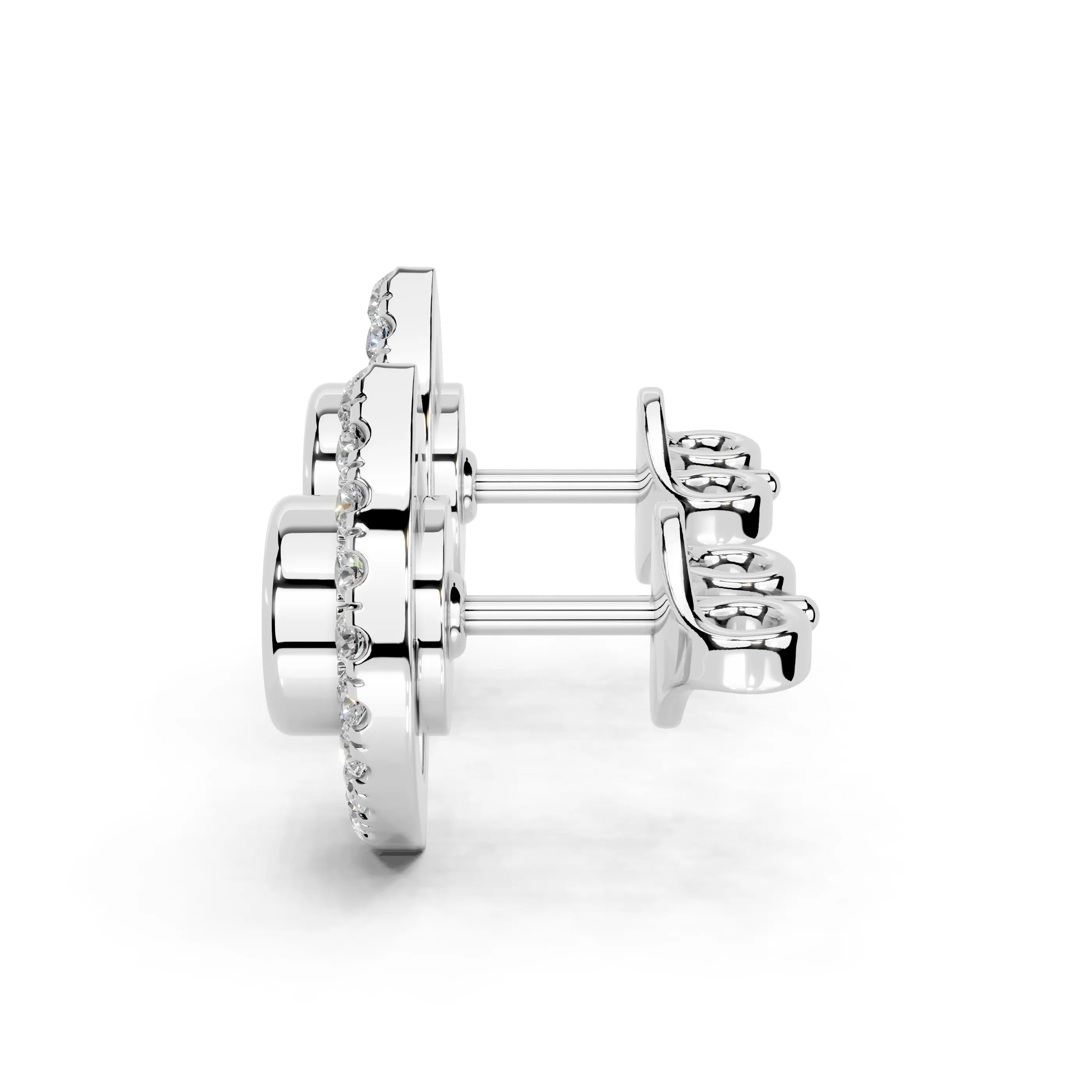 ラウンドダイヤモンドアクセントピアス