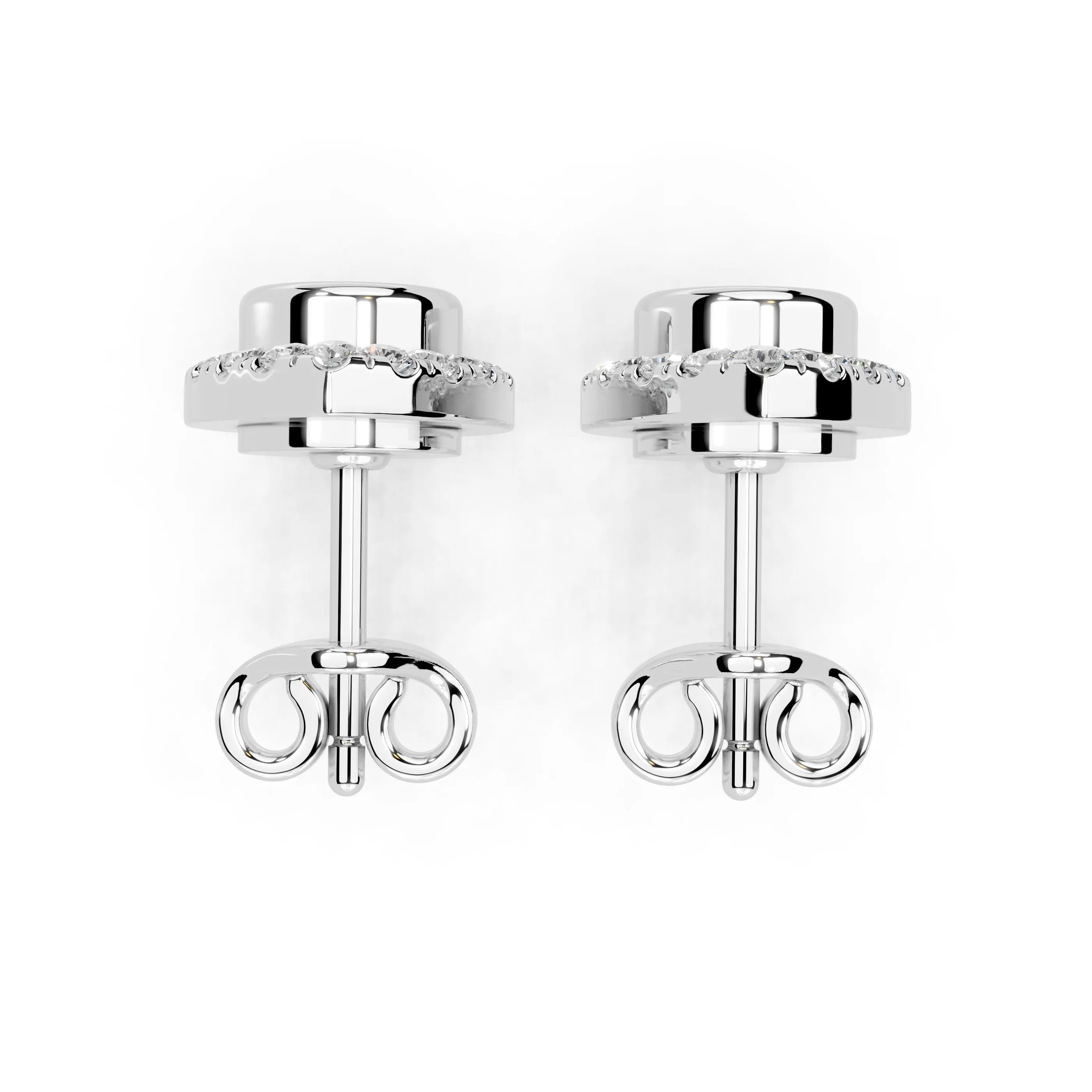 ラウンドダイヤモンドアクセントピアス
