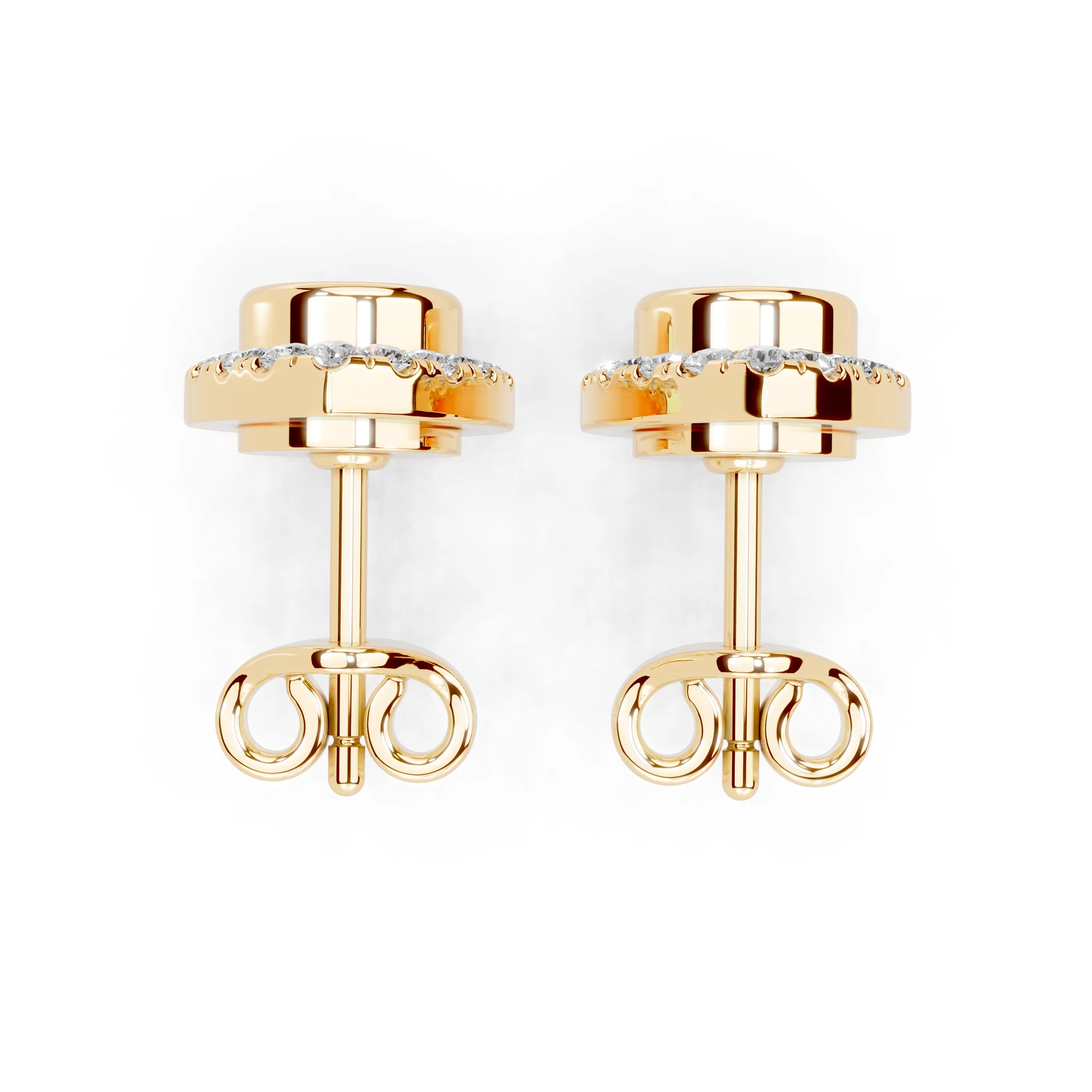 ラウンドダイヤモンドアクセントピアス