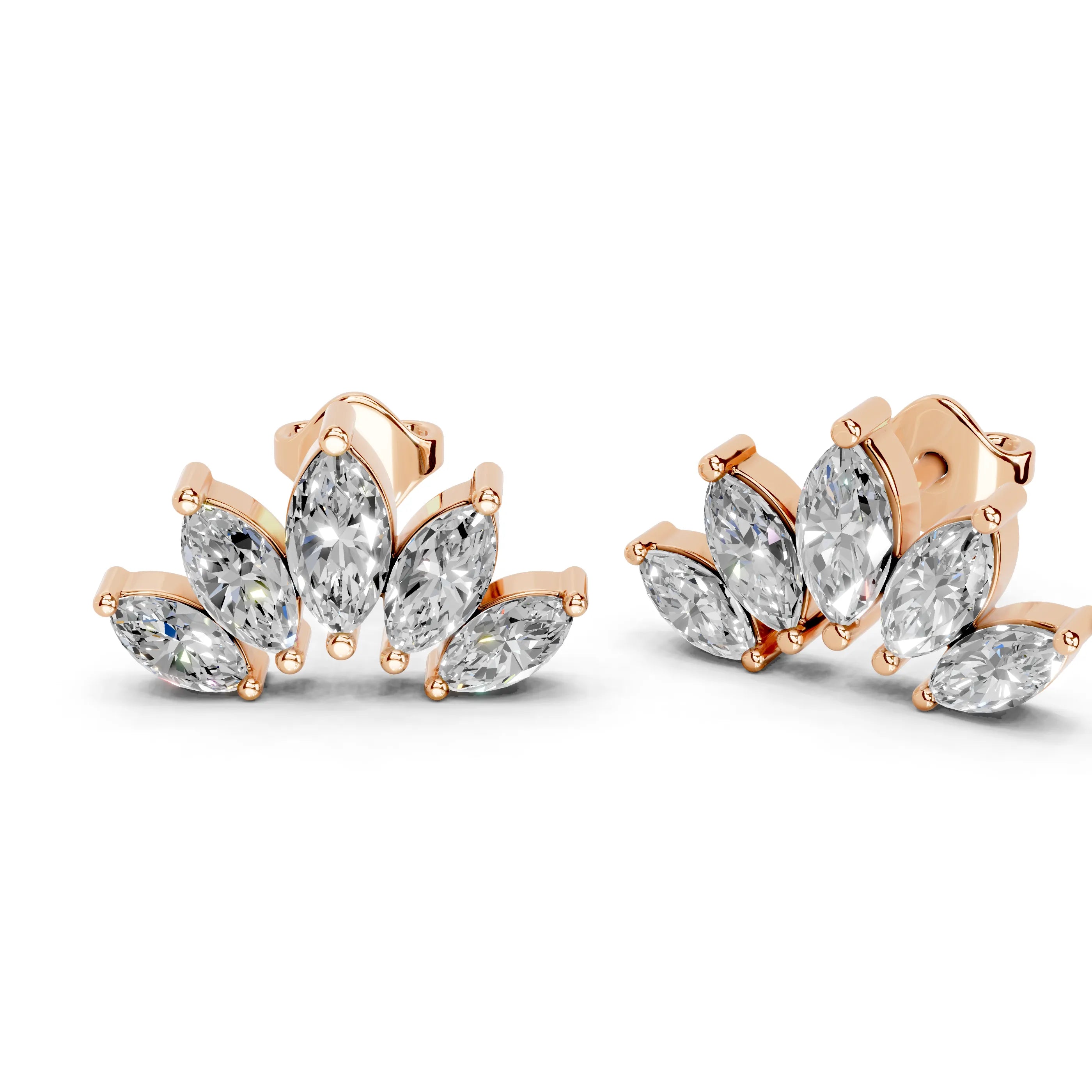 Marquise Cluster Stud Earrings