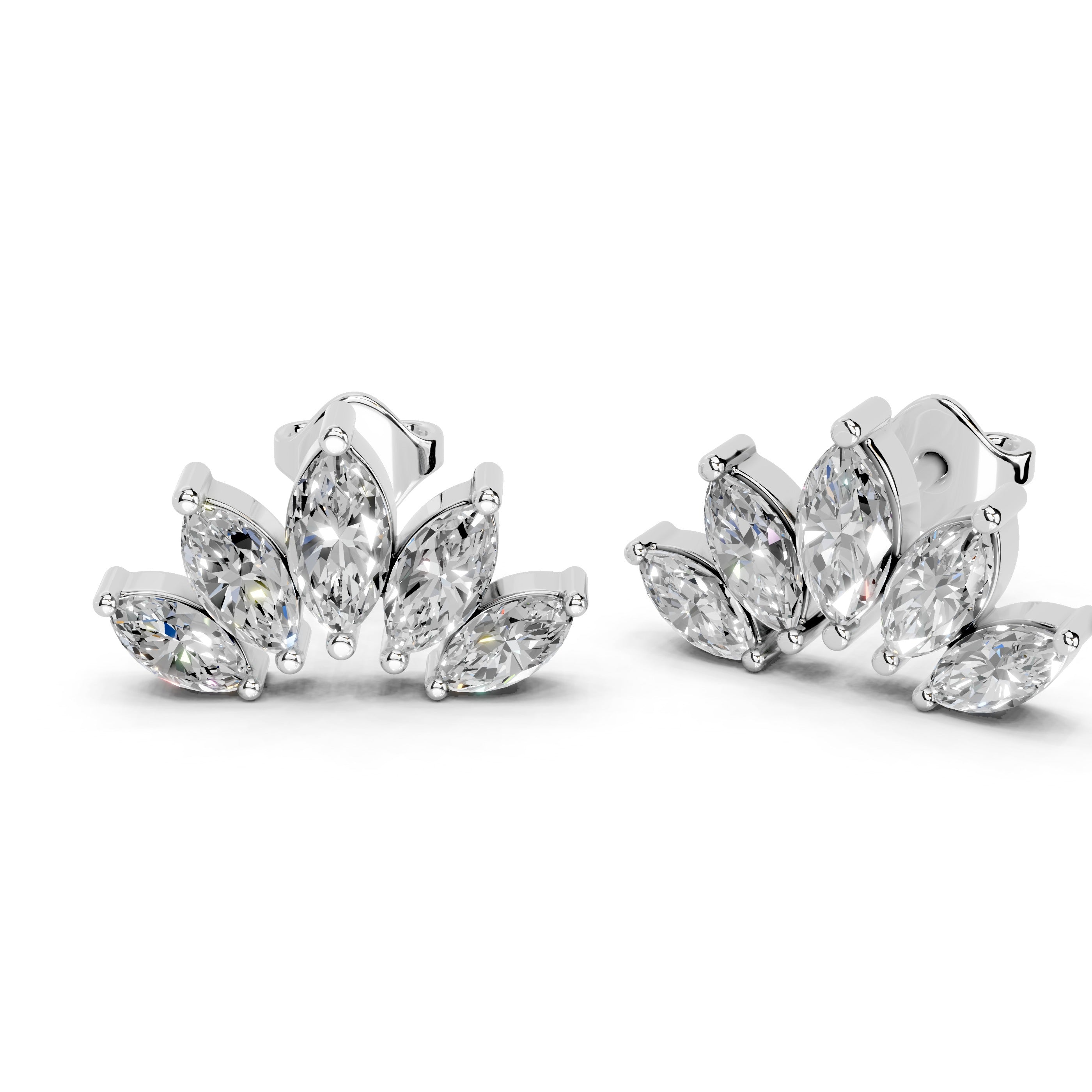 Marquise Cluster Stud Earrings