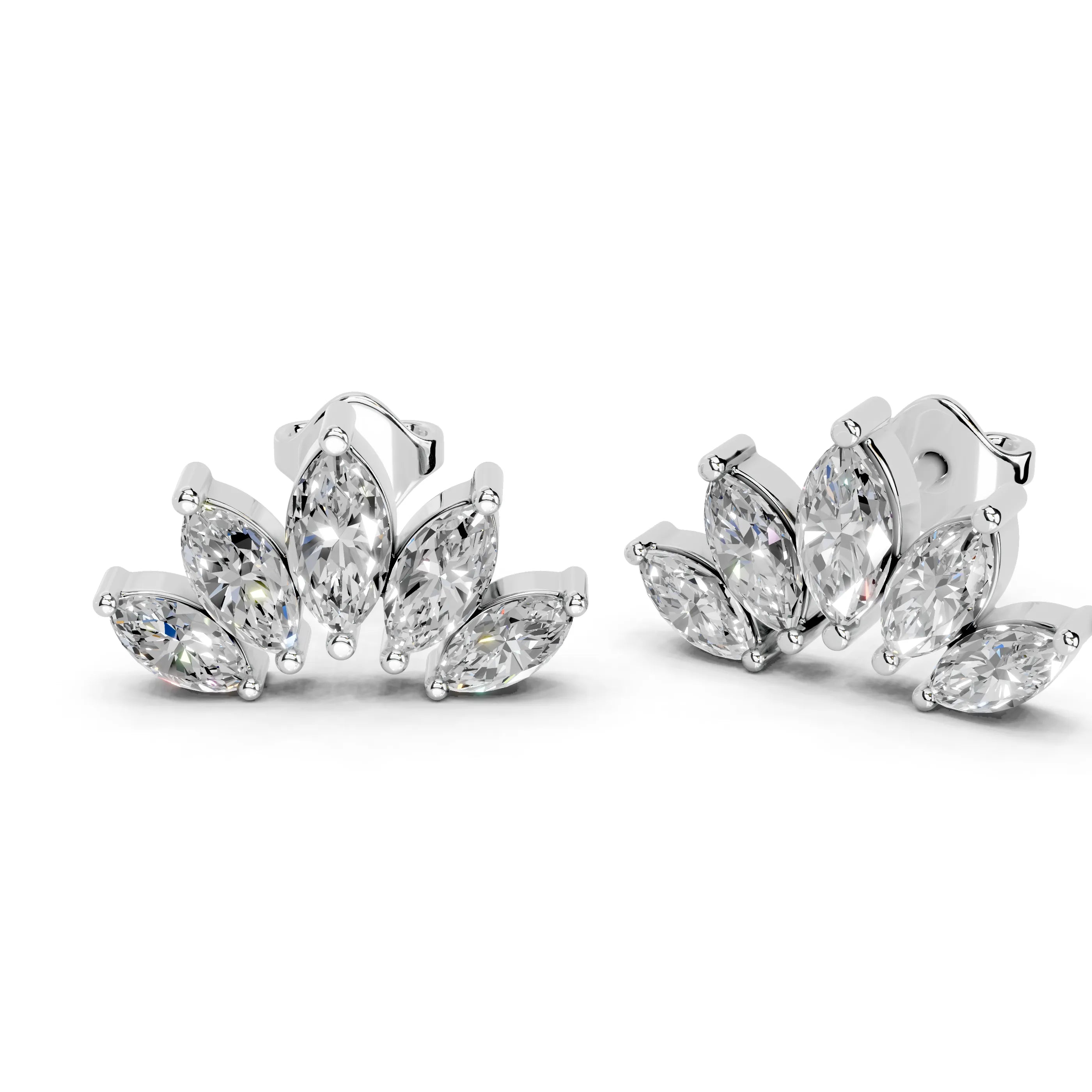 Marquise Cluster Stud Earrings