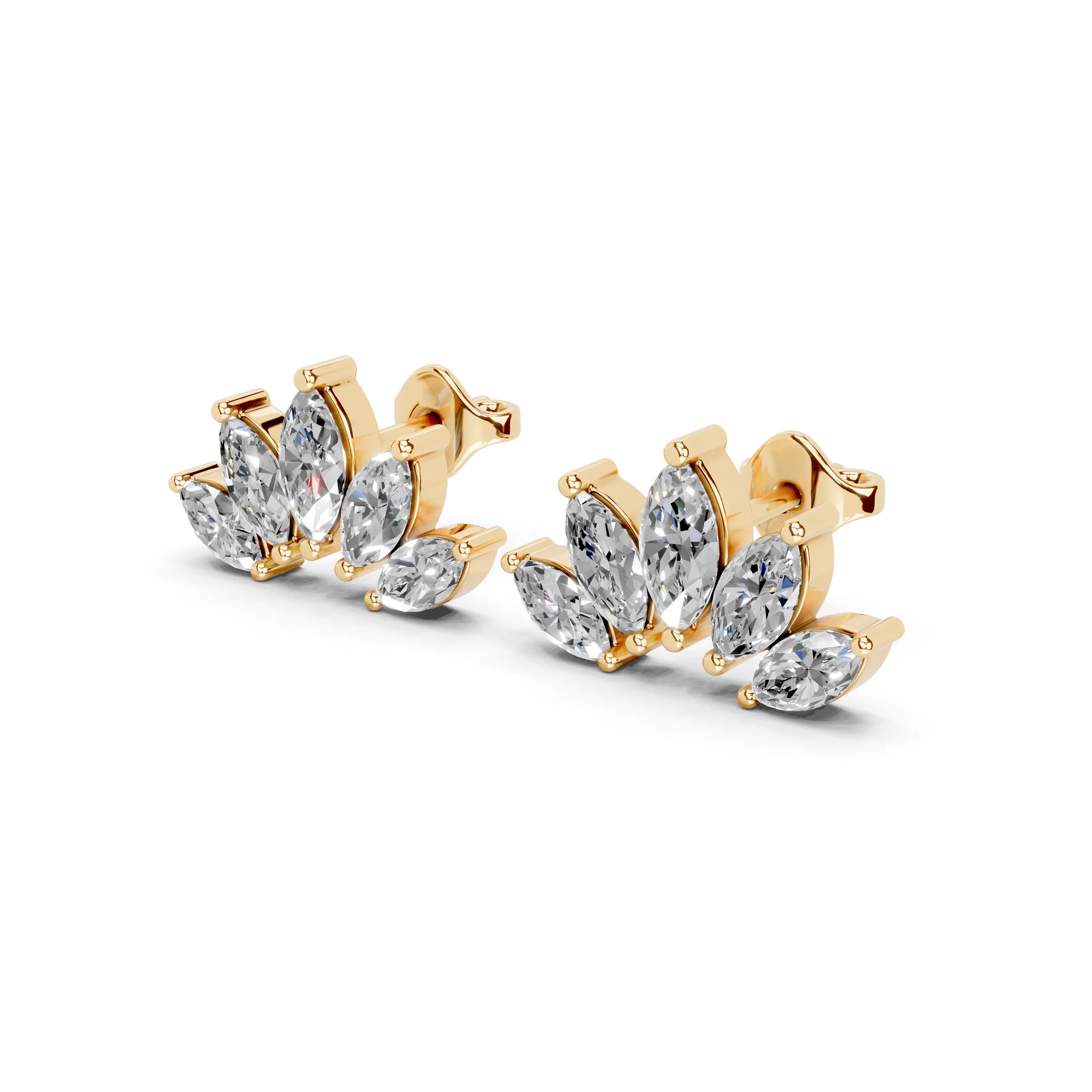 Marquise Cluster Stud Earrings