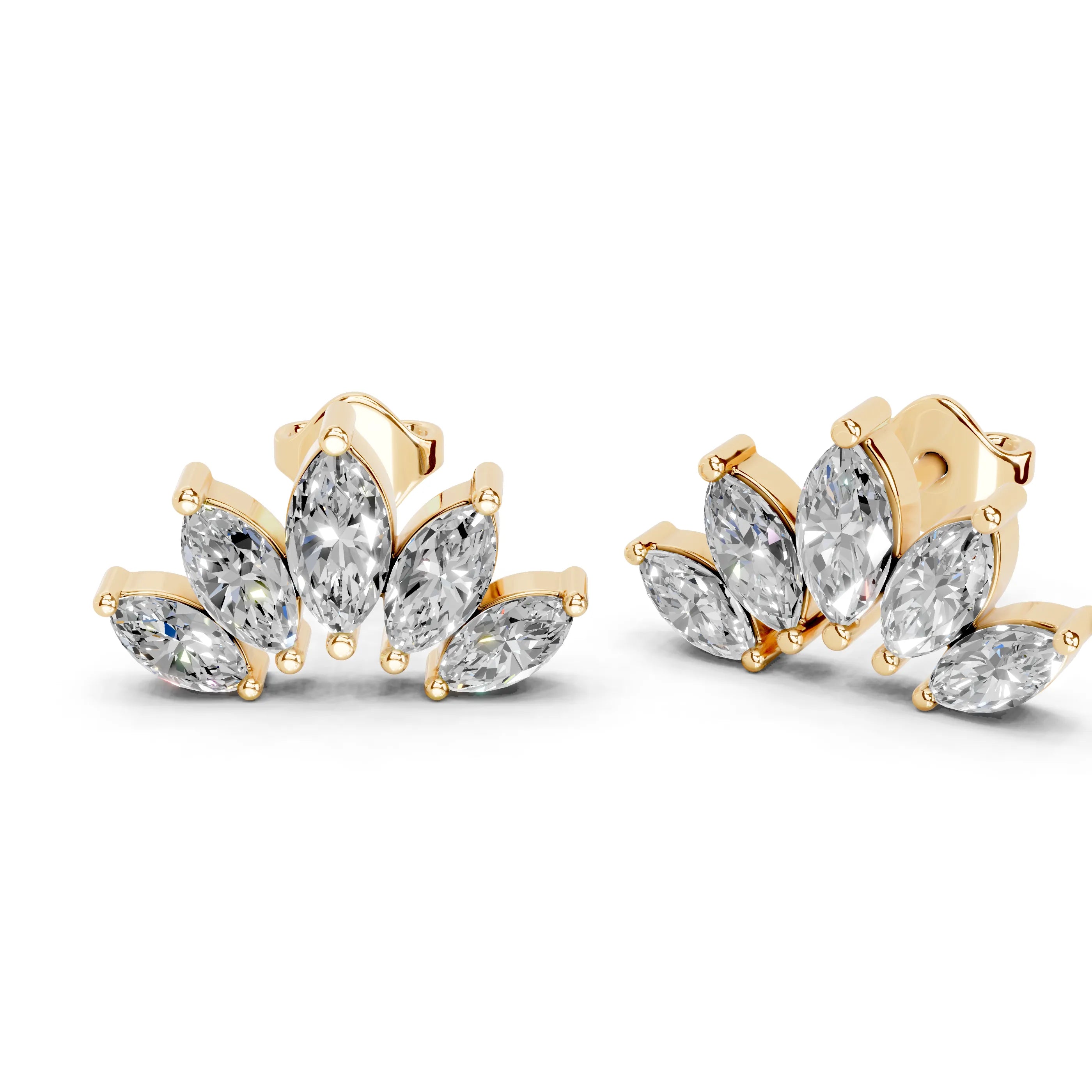Marquise Cluster Stud Earrings
