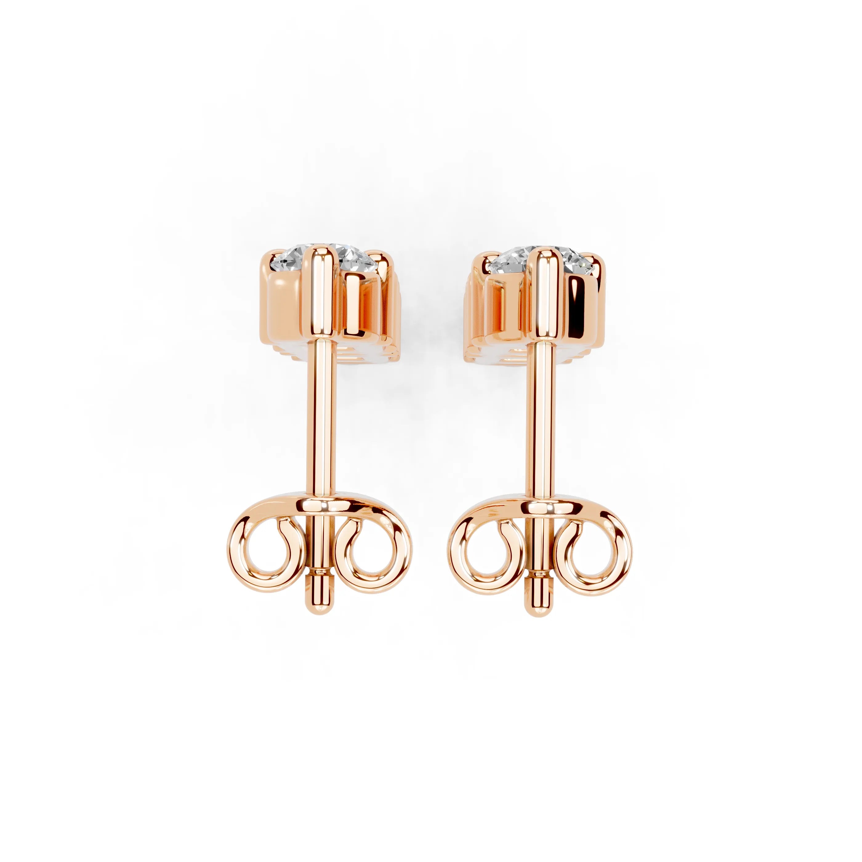 Diamond Bar Stud Earrings