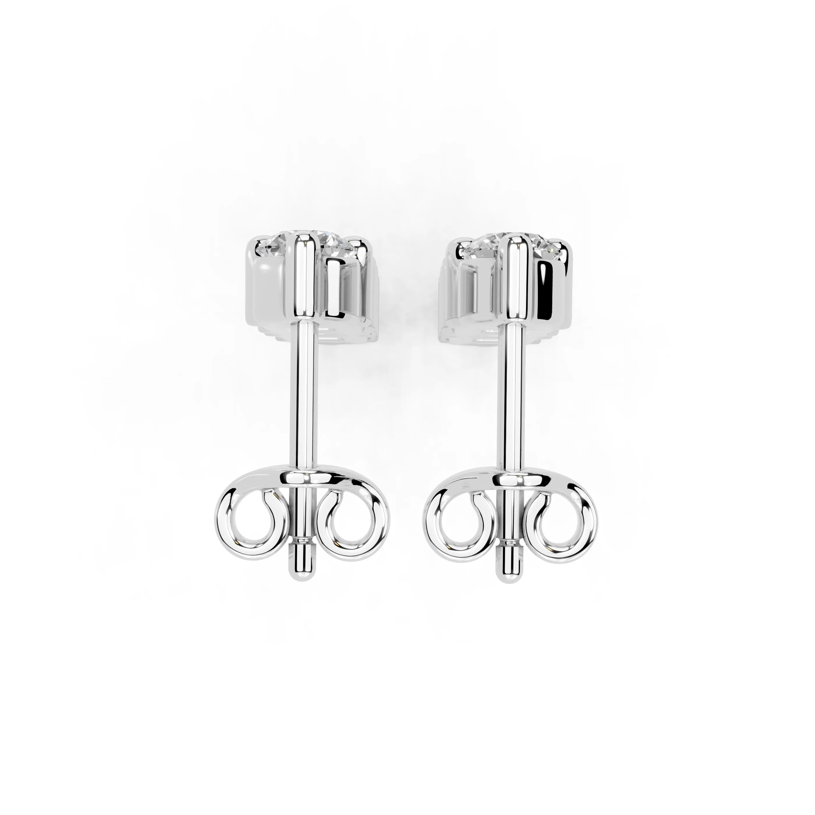 Diamond Bar Stud Earrings
