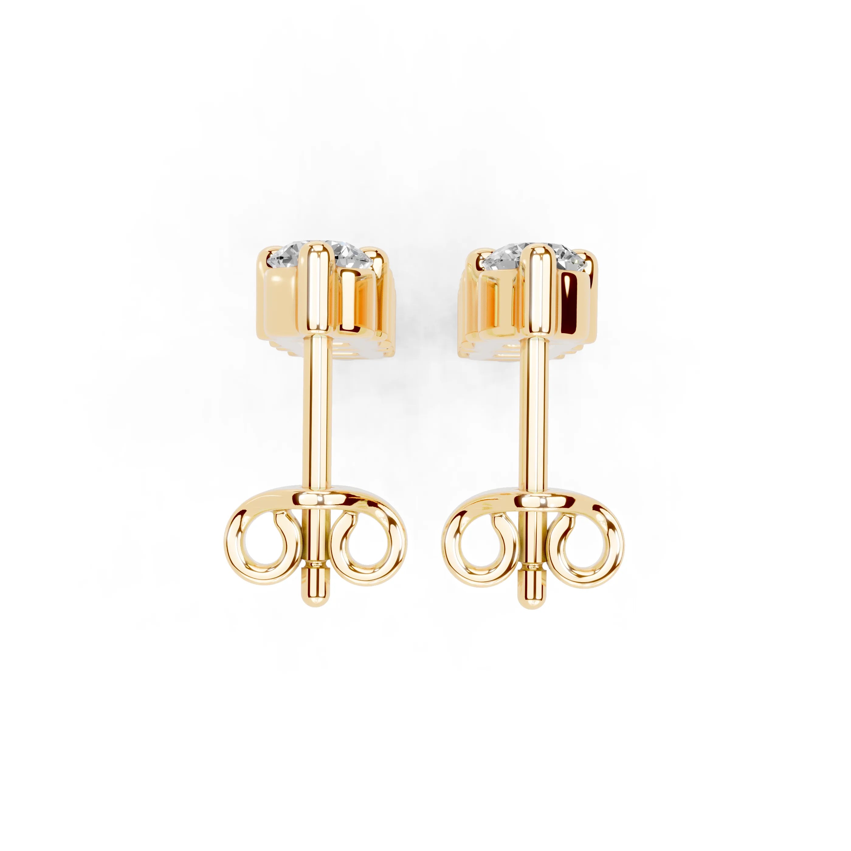 Diamond Bar Stud Earrings