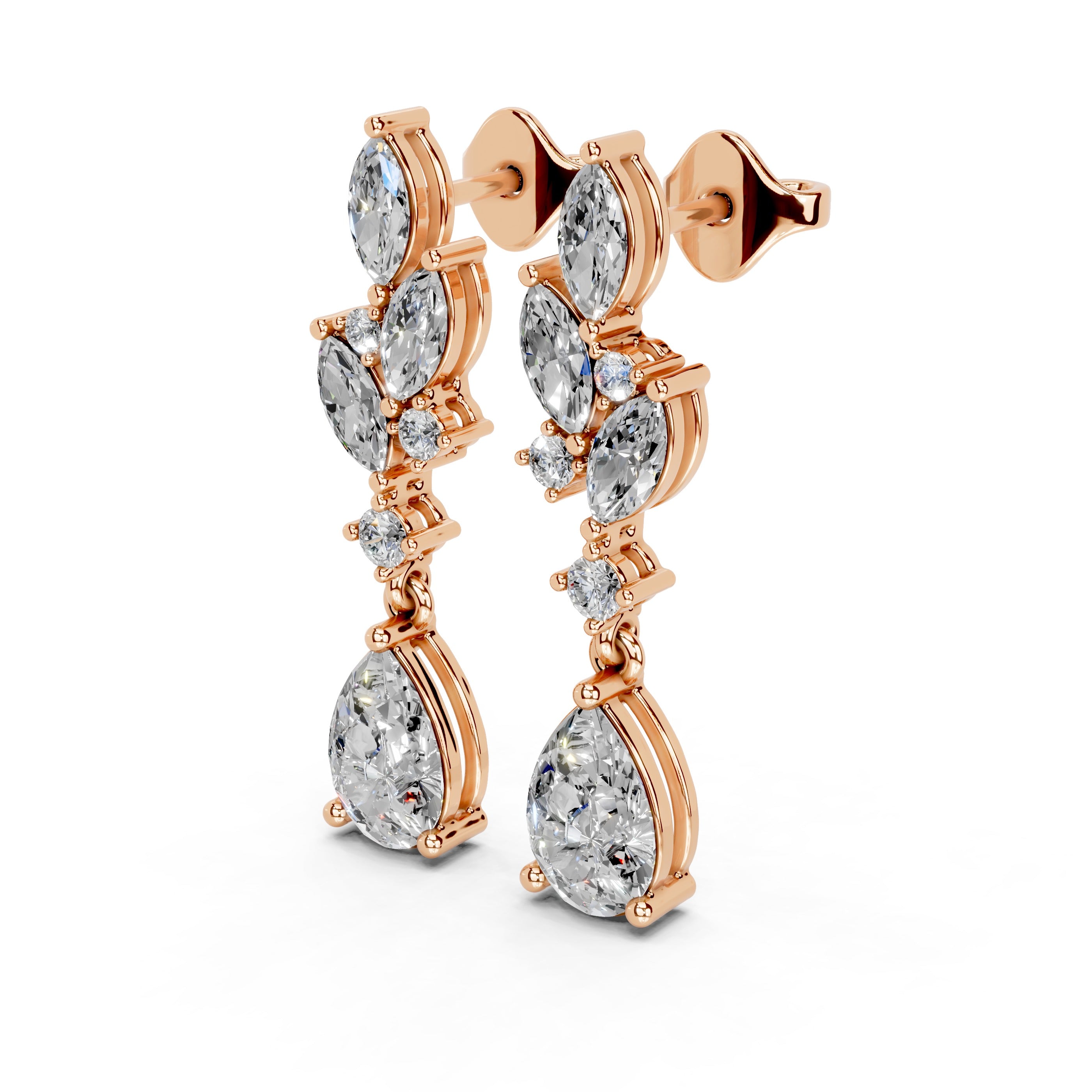 Pear & Marquise Drop Earrings