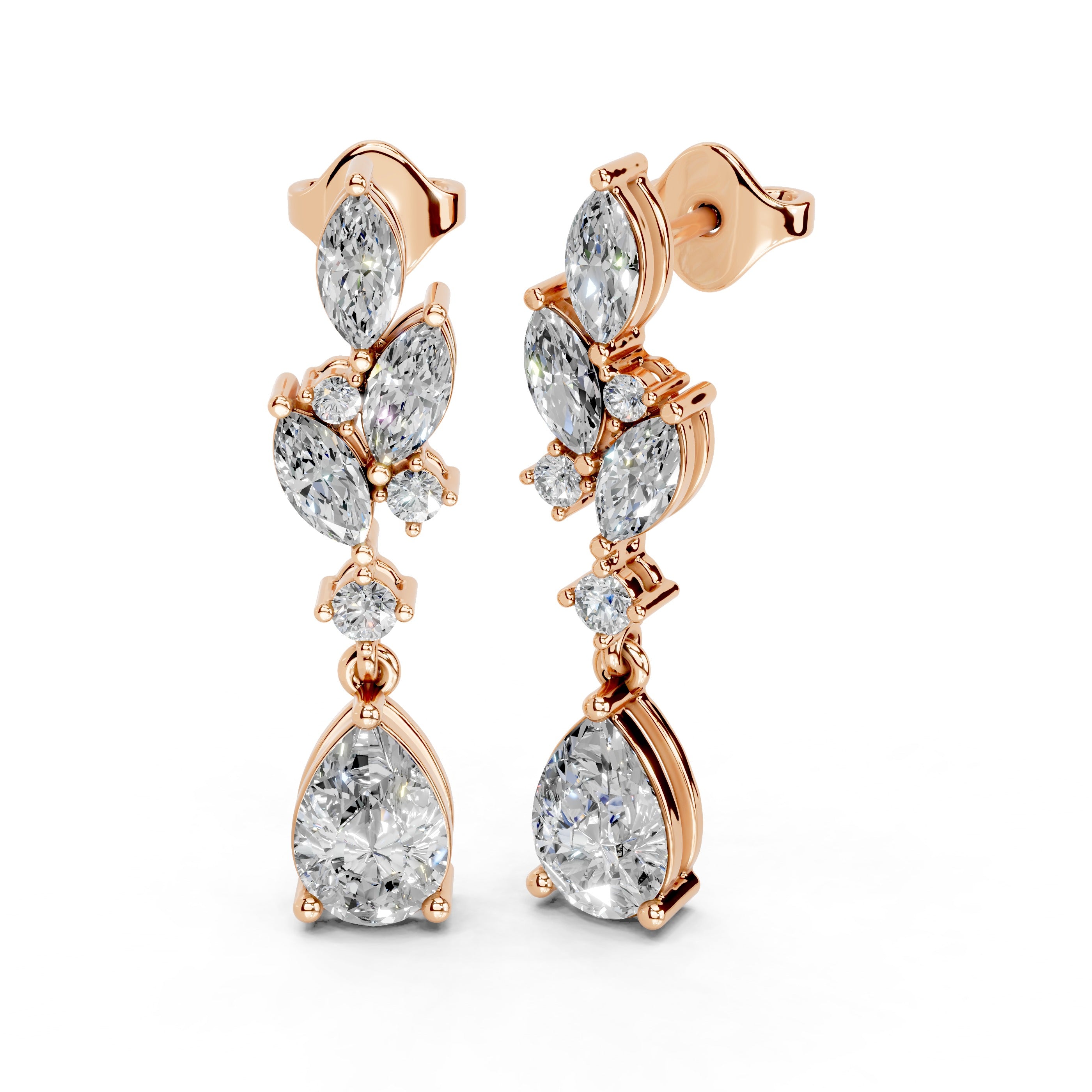 Pear & Marquise Drop Earrings