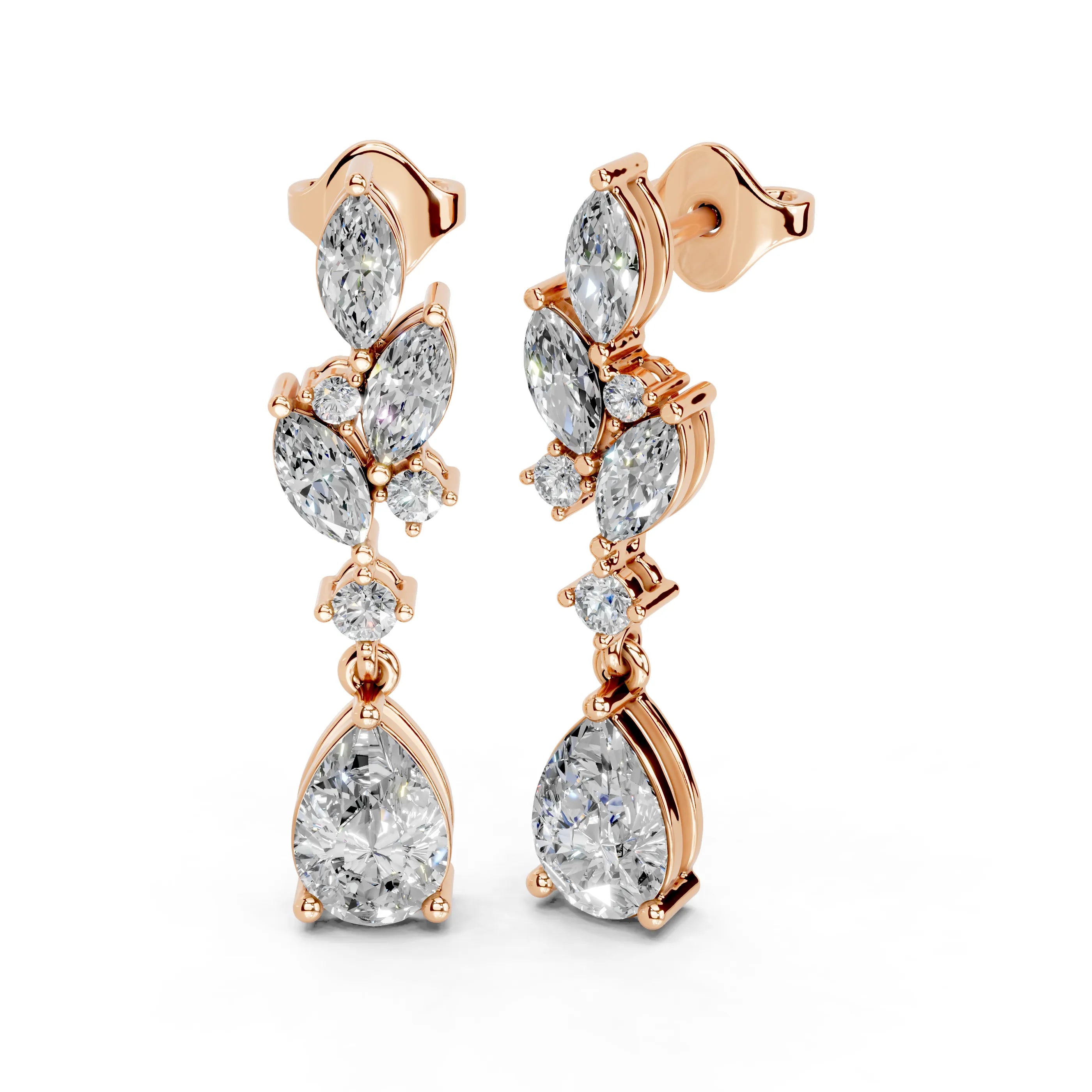 Pear & Marquise Drop Earrings