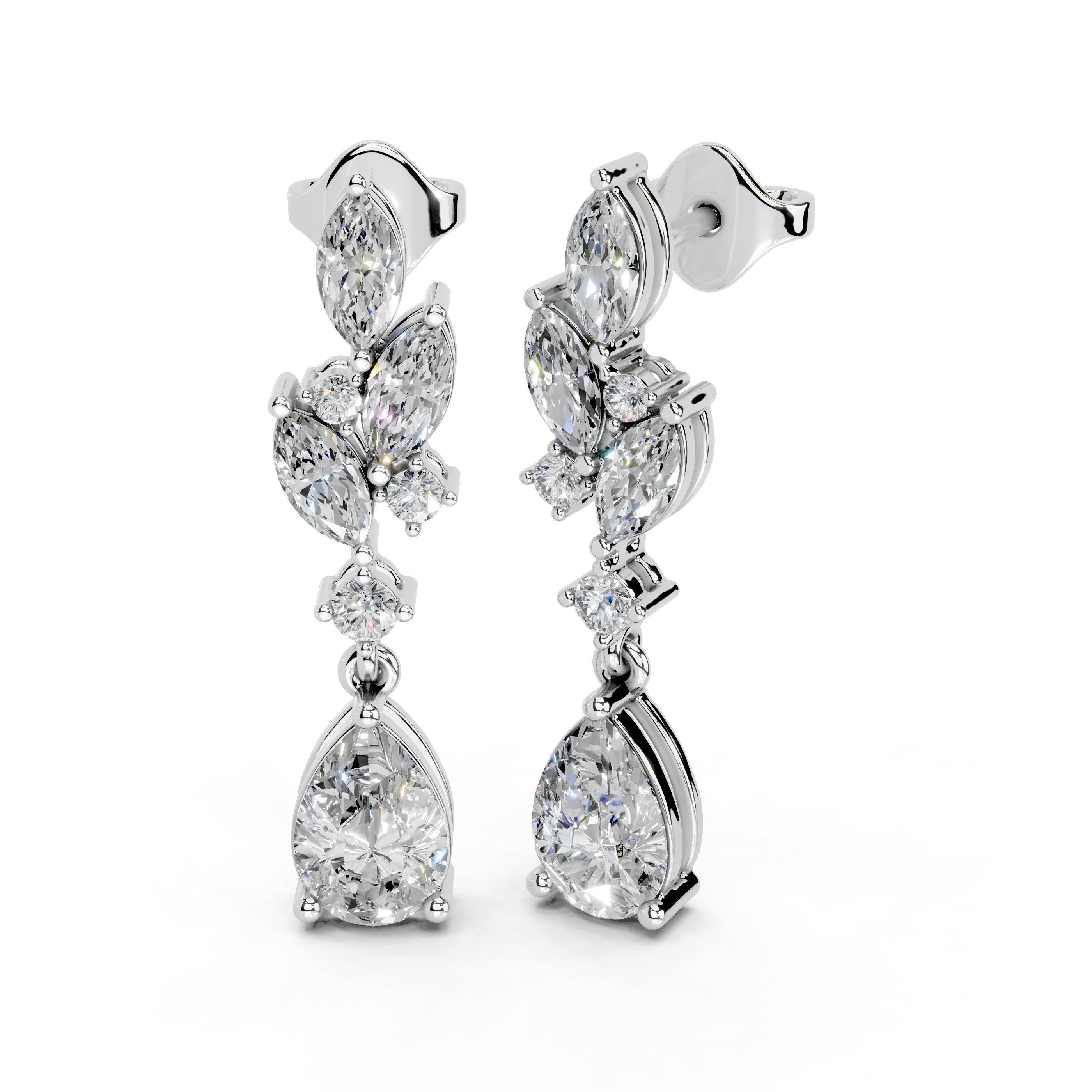 Pear & Marquise Drop Earrings