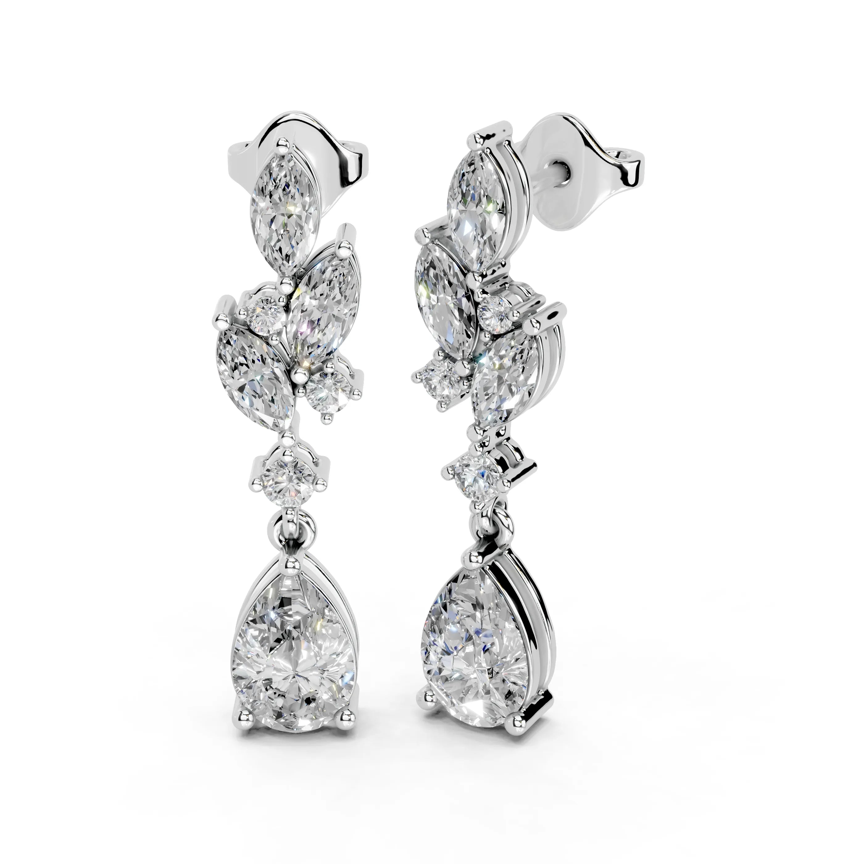 Pear & Marquise Drop Earrings