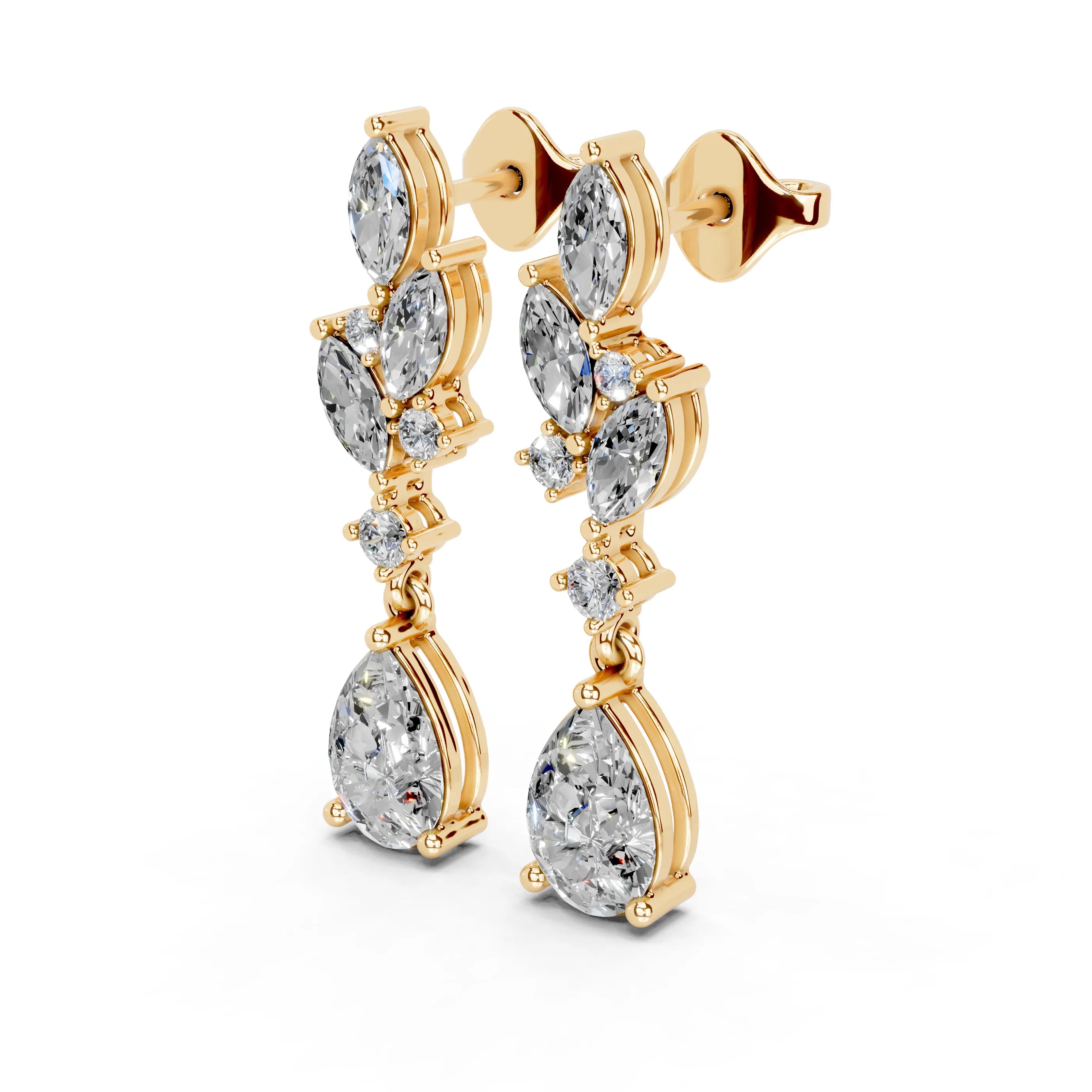 Pear & Marquise Drop Earrings