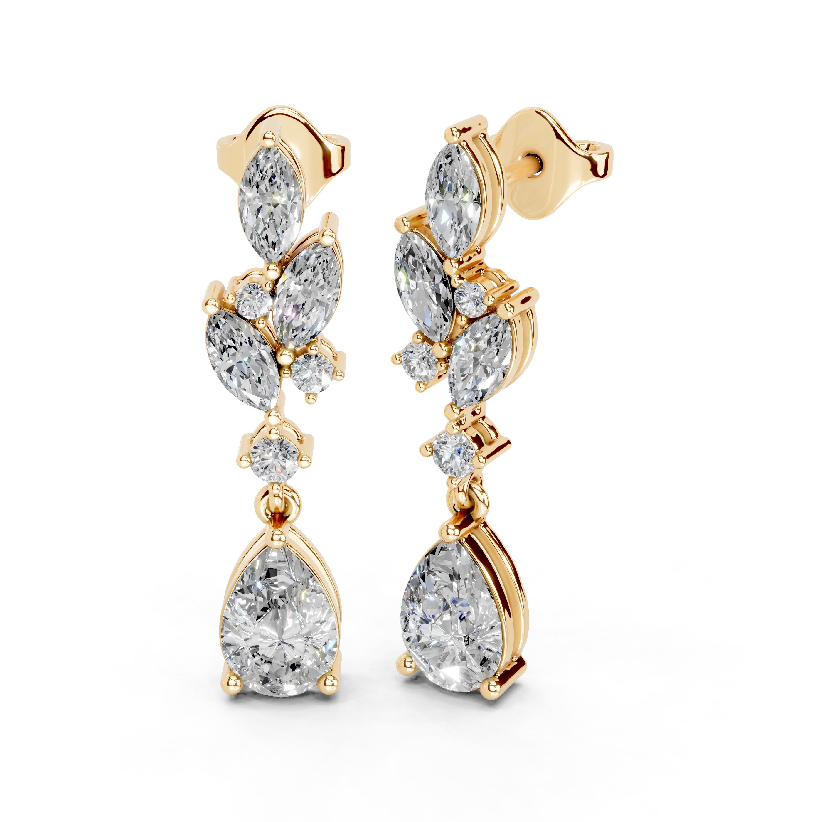 Pear & Marquise Drop Earrings