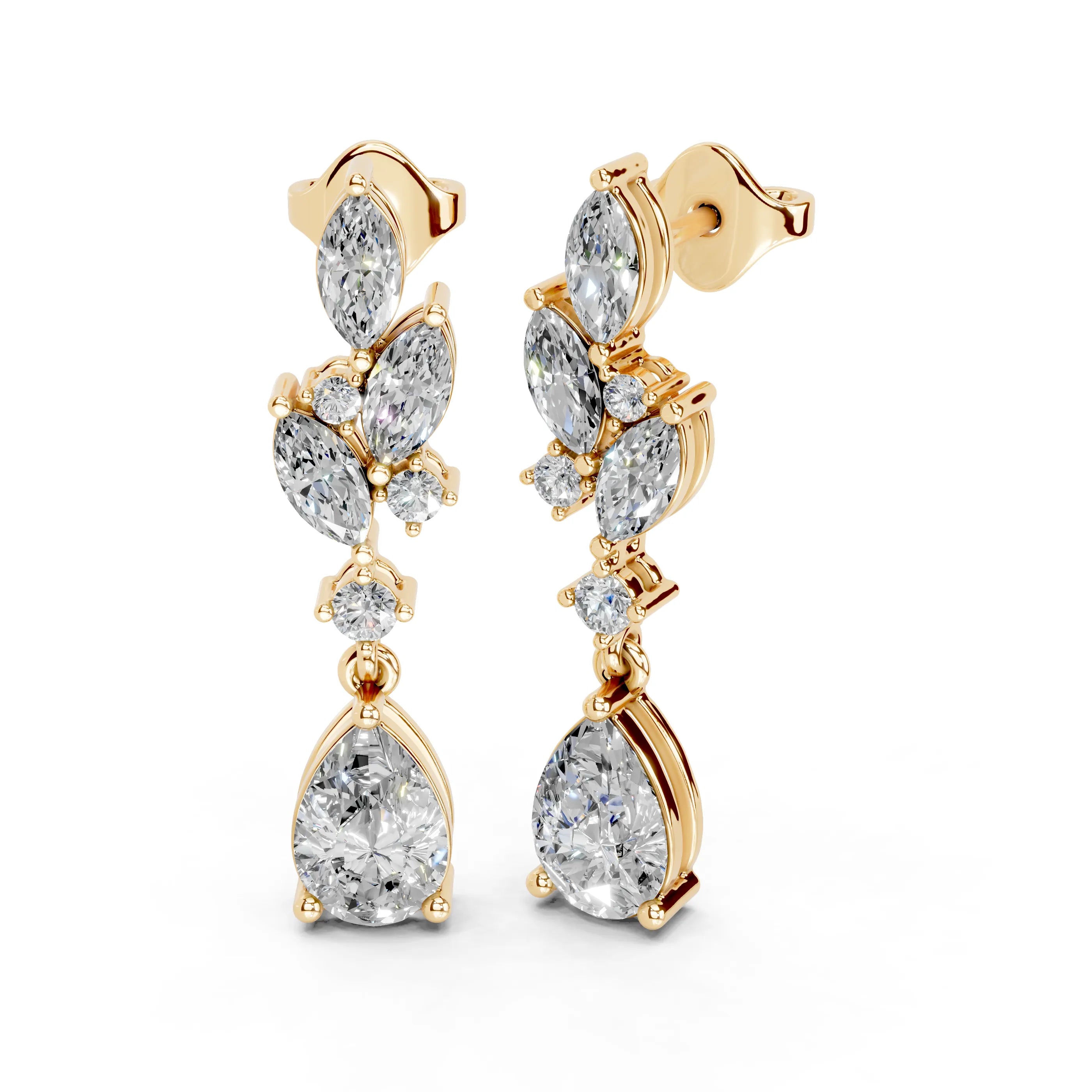 Pear & Marquise Drop Earrings