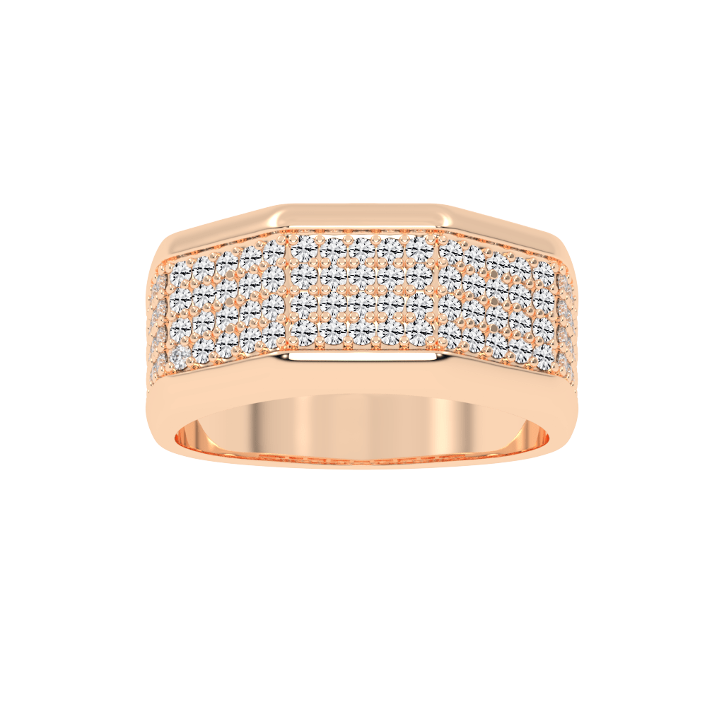 Faceted Diamond Ring