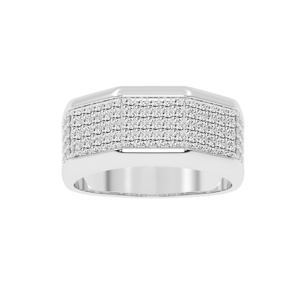 Faceted Diamond Ring