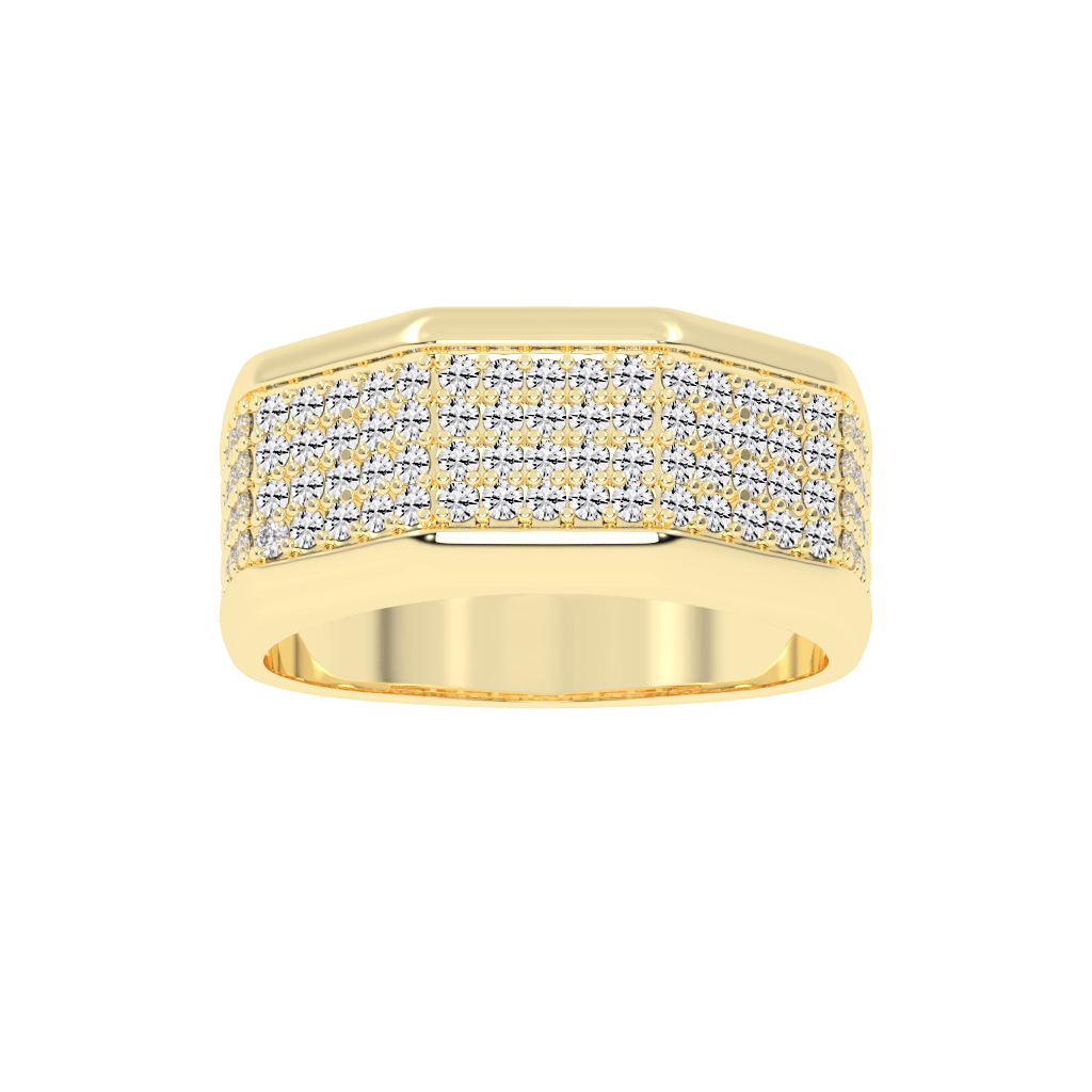 Faceted Diamond Ring