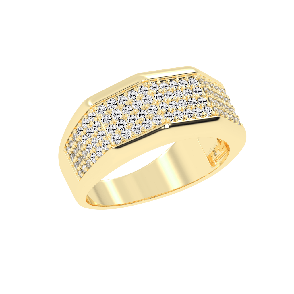 Faceted Diamond Ring