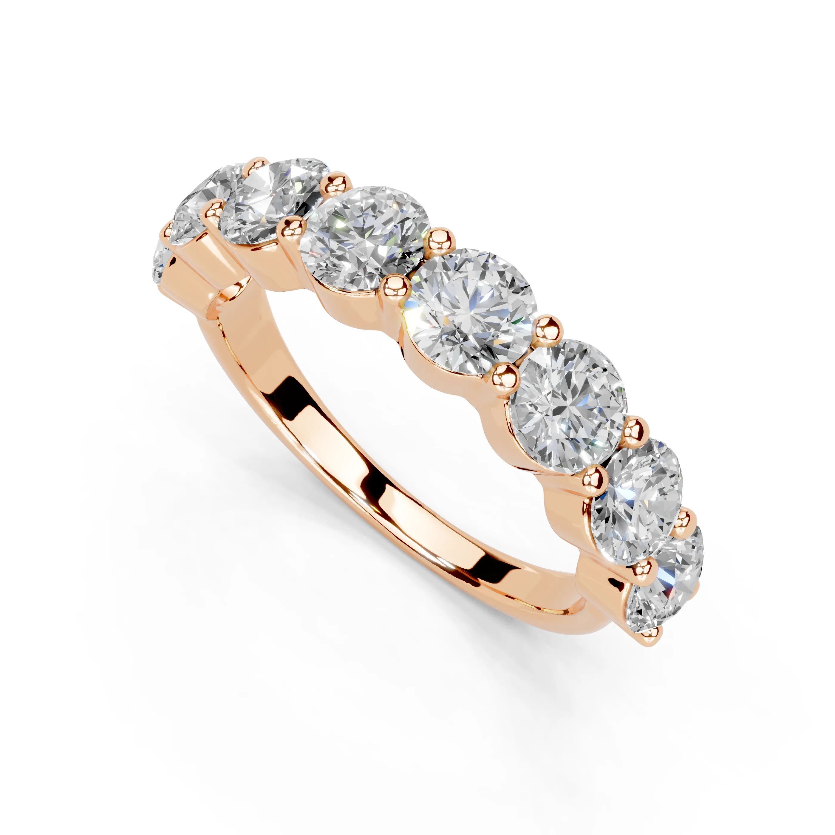 Round Shared Prong Eternity Ring