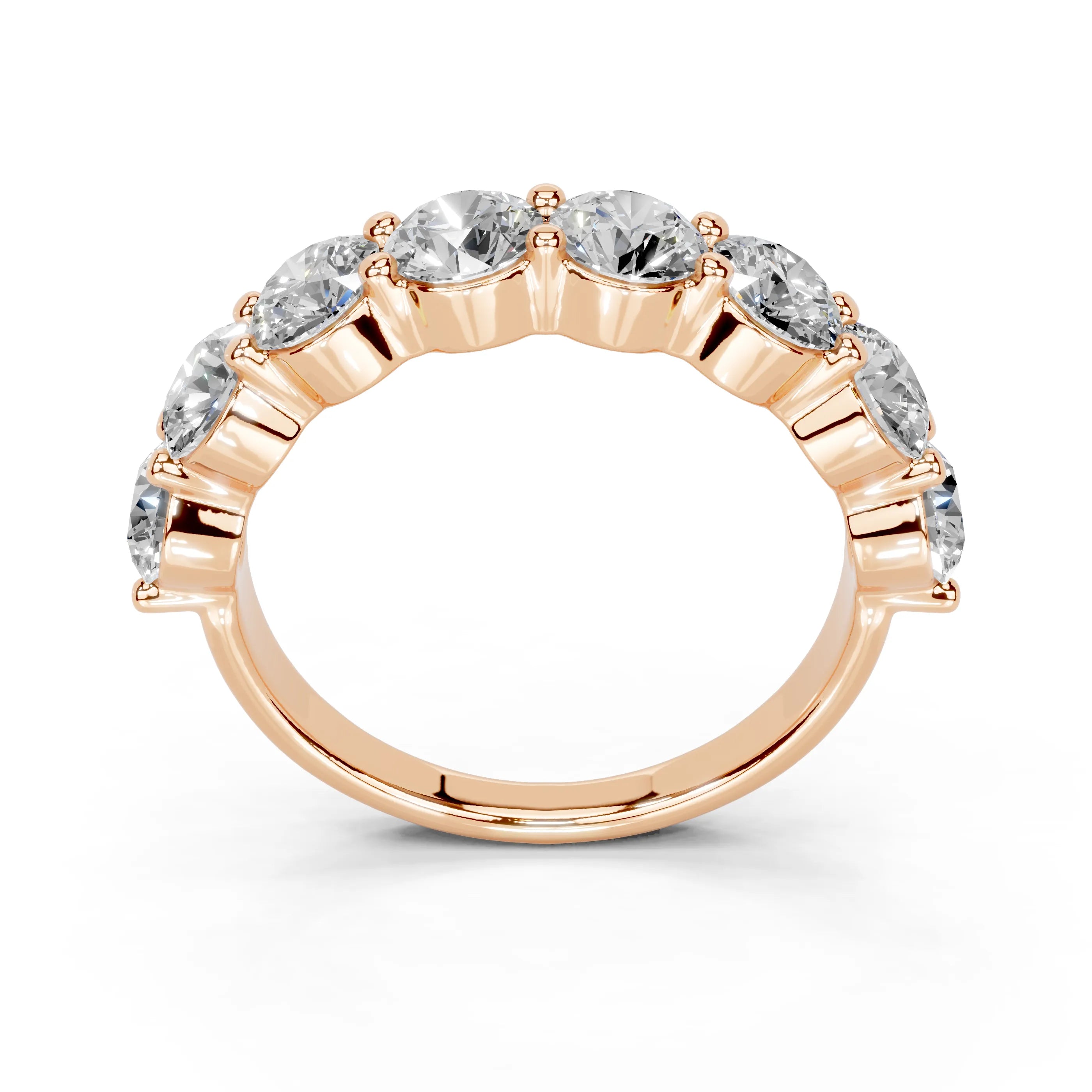 Round Shared Prong Eternity Ring