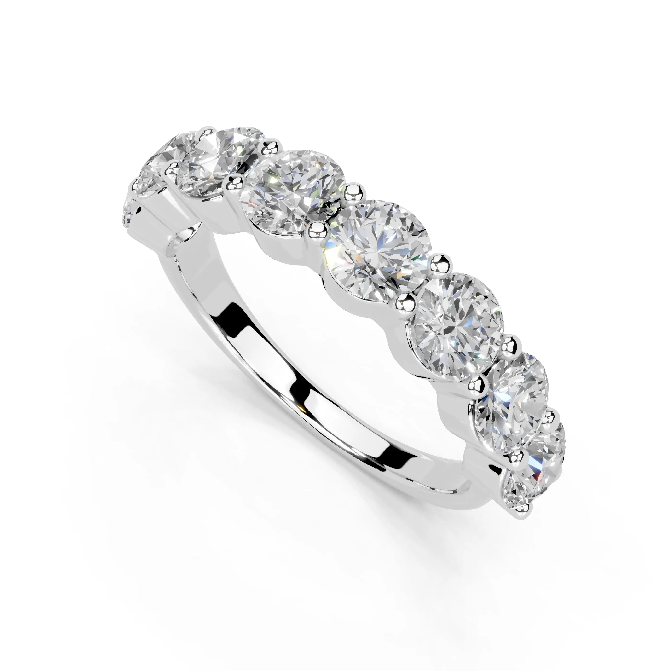 Round Shared Prong Eternity Ring
