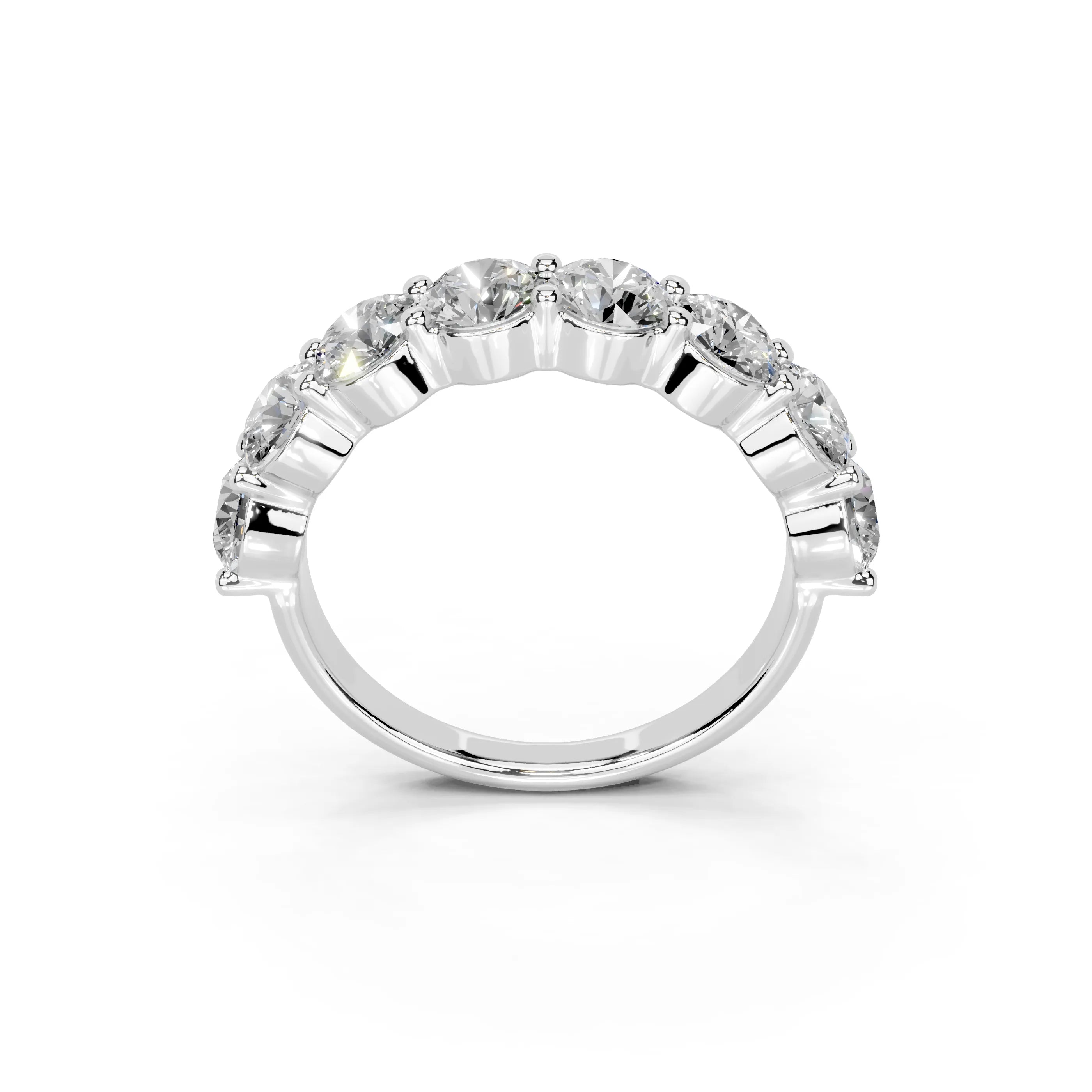 Round Shared Prong Eternity Ring