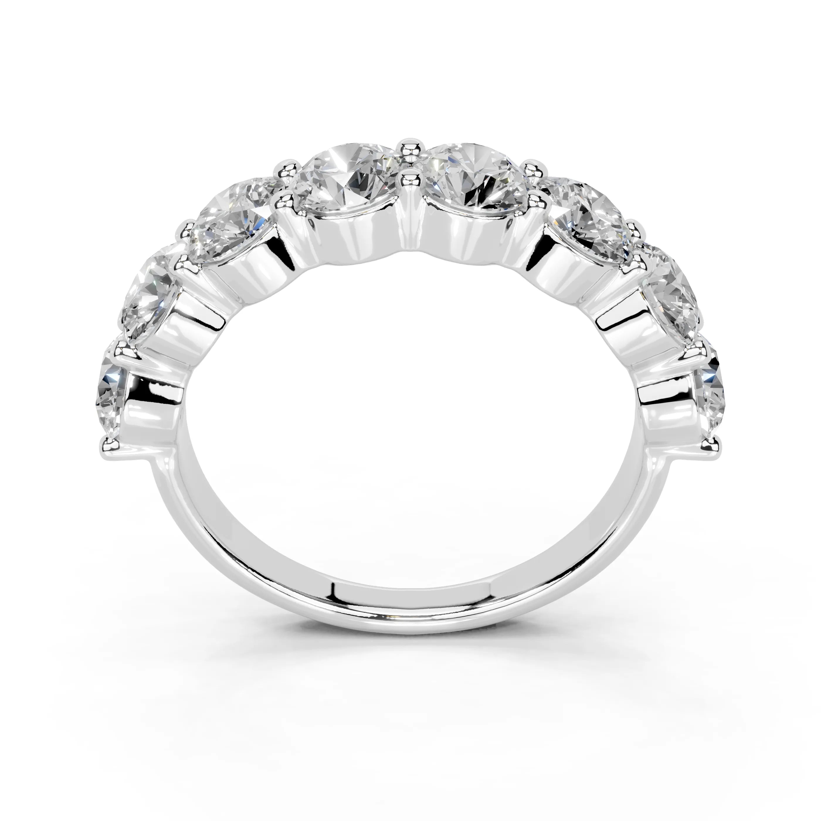 Round Shared Prong Eternity Ring