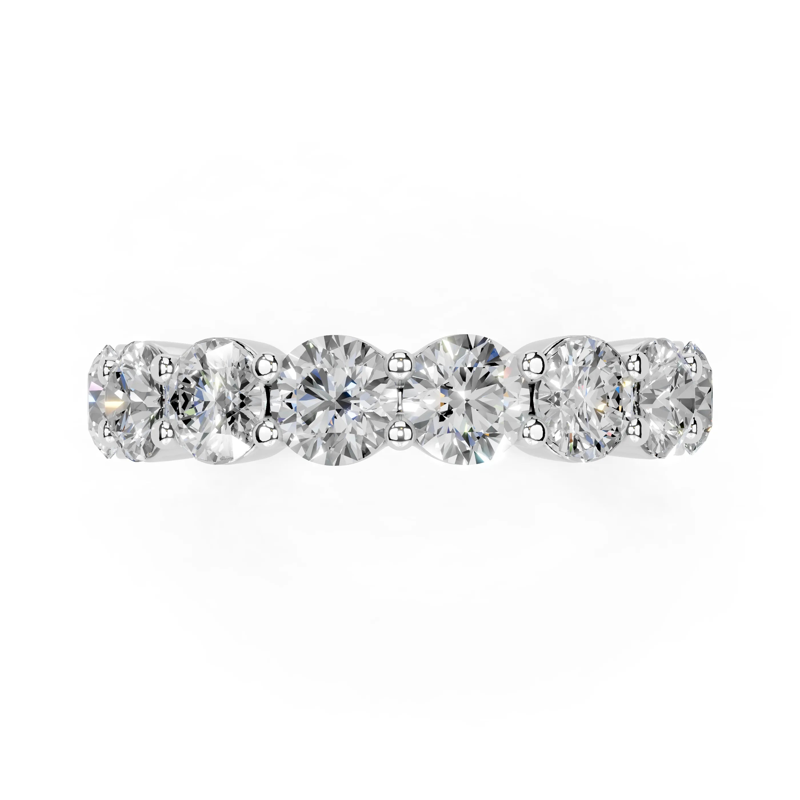 Round Shared Prong Eternity Ring