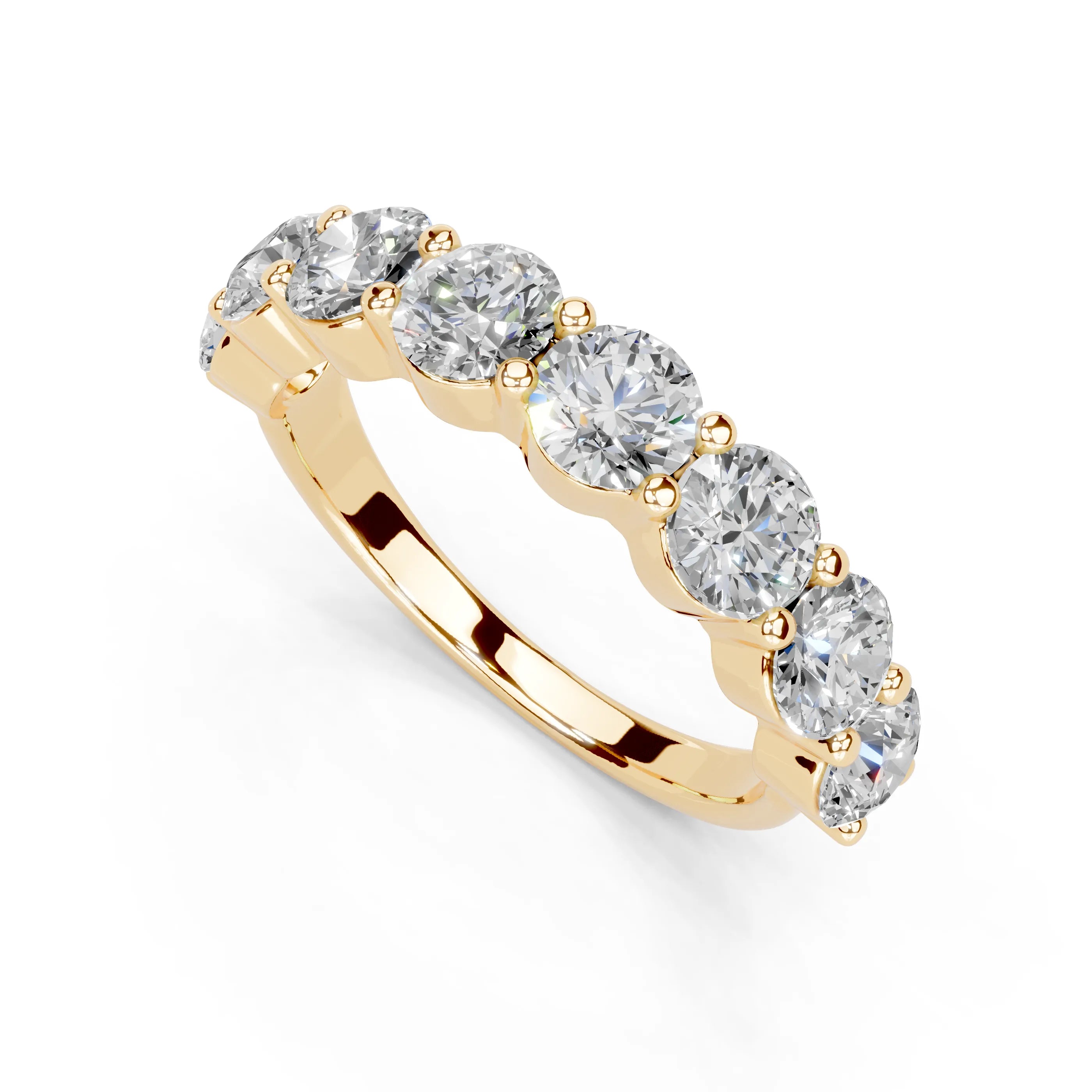 Round Shared Prong Eternity Ring